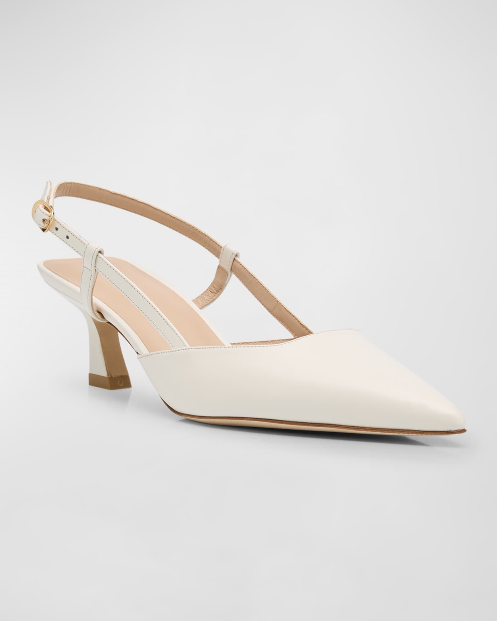 サンダル・ミュール Stuart Weitzman KITTY - Leather and linen slingback Stuart Weitzman Kitty Slingback 50 Sandals In Multi | ModeSens