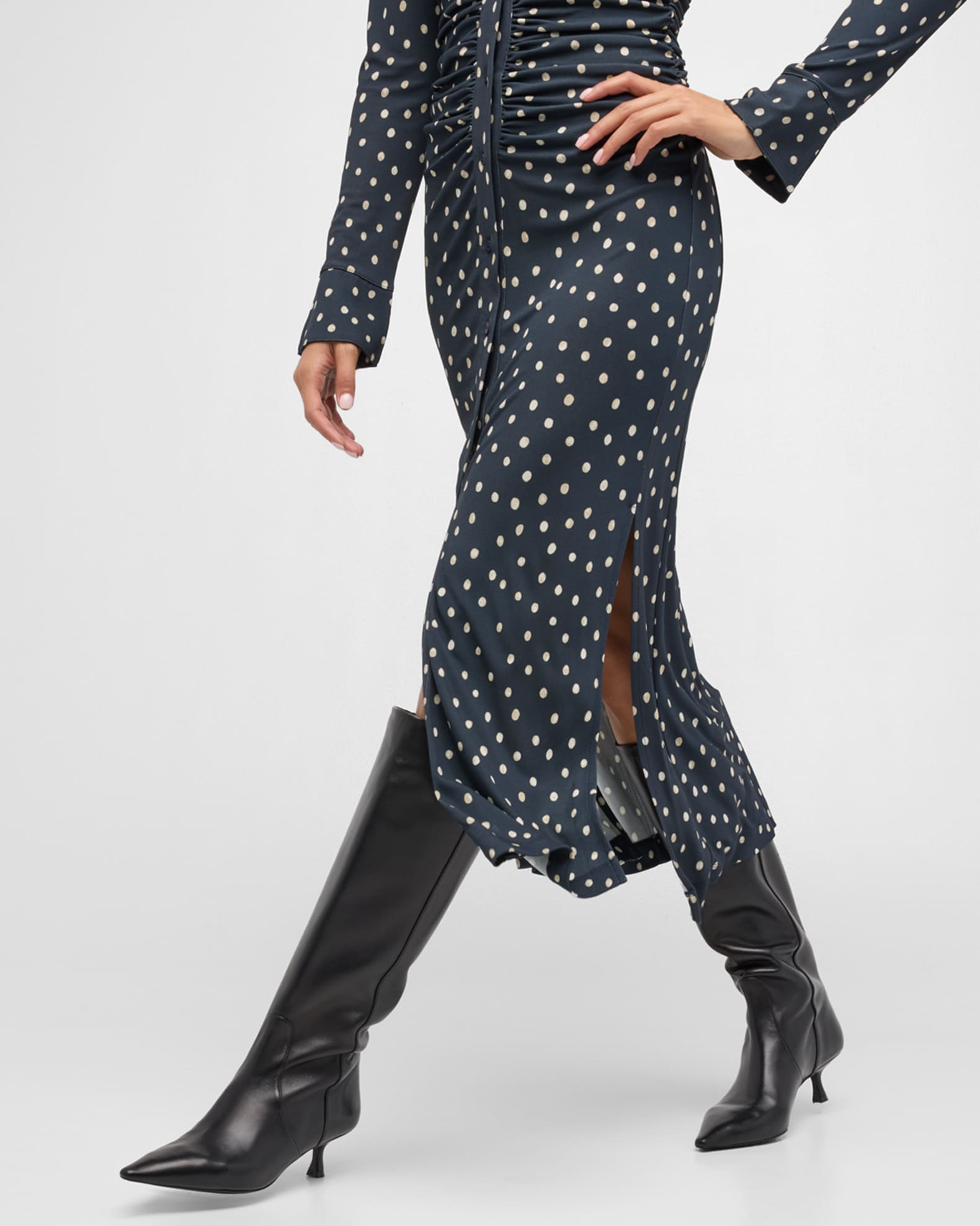 Naomi Leather Kitten Boots 1