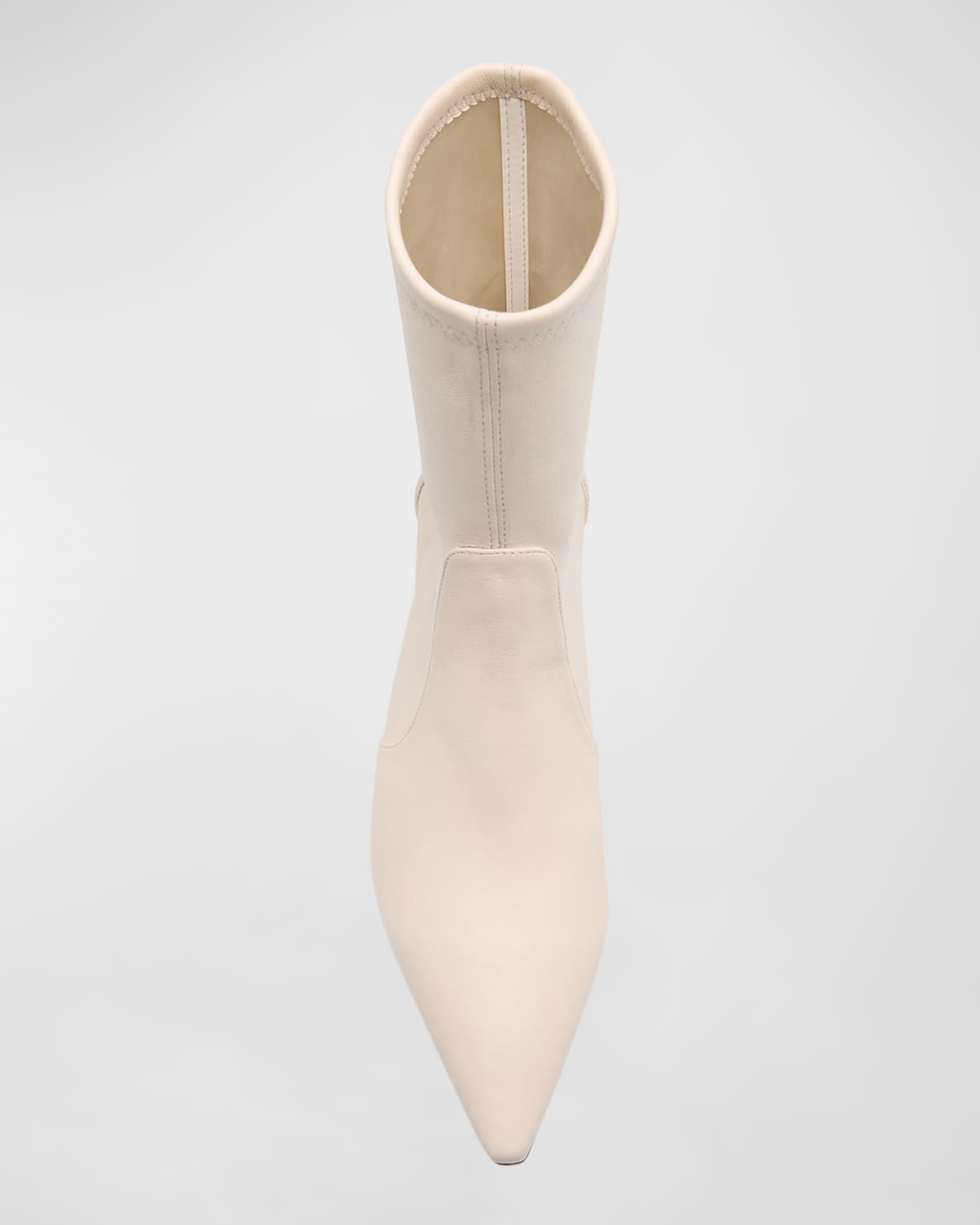 Stuart Weitzman Naomi Stretch Leather Ankle Booties Neiman Marcus