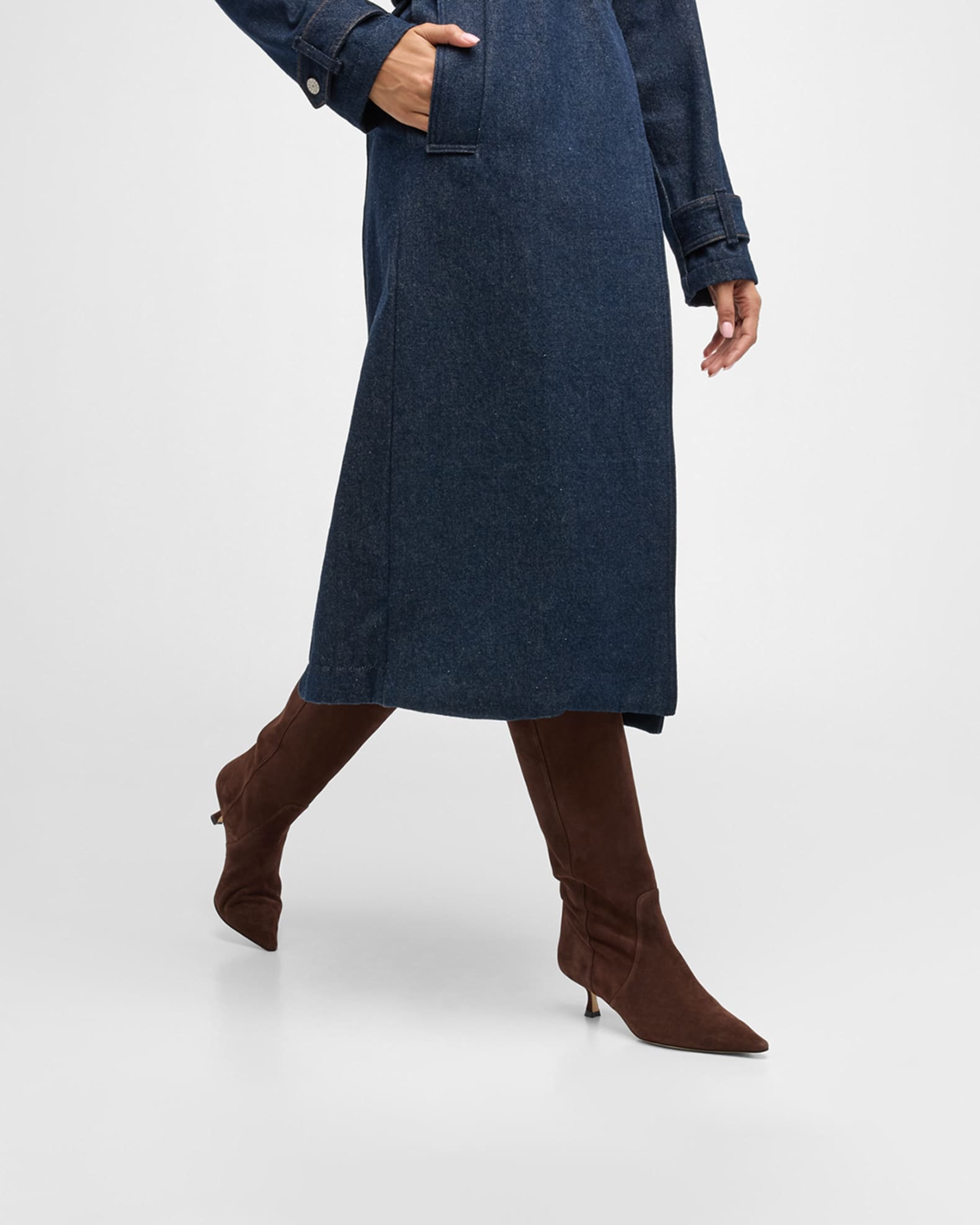 Naomi Suede Kitten Tall Boots 1