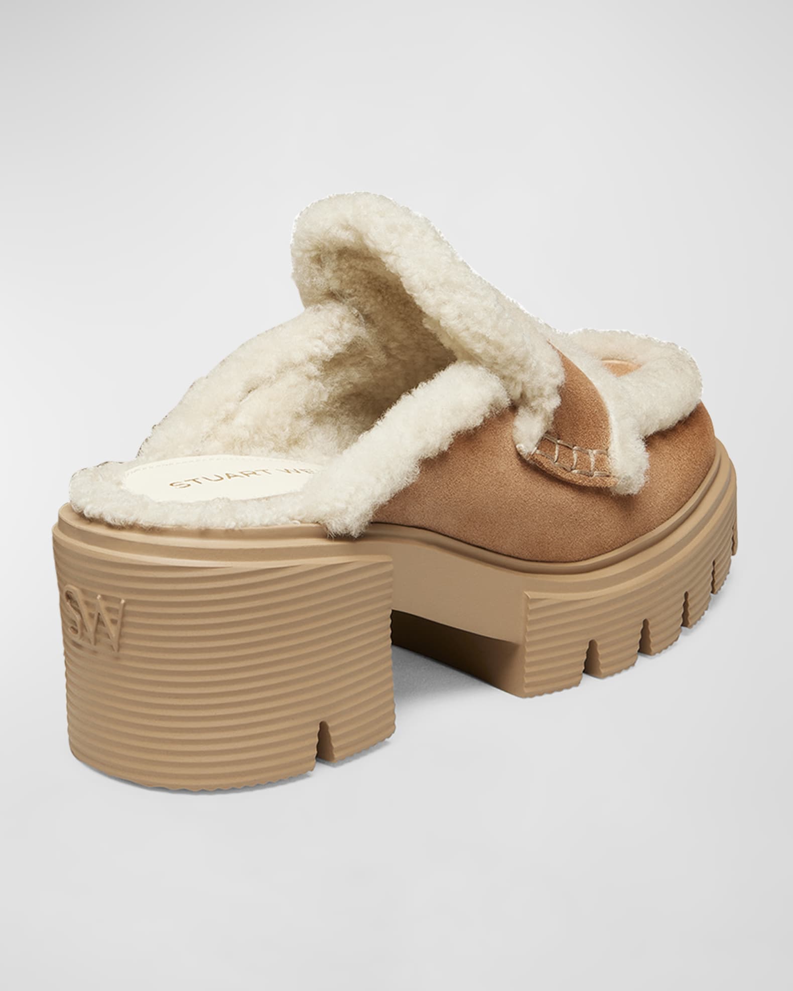 Stuart weitzman fur mules shop