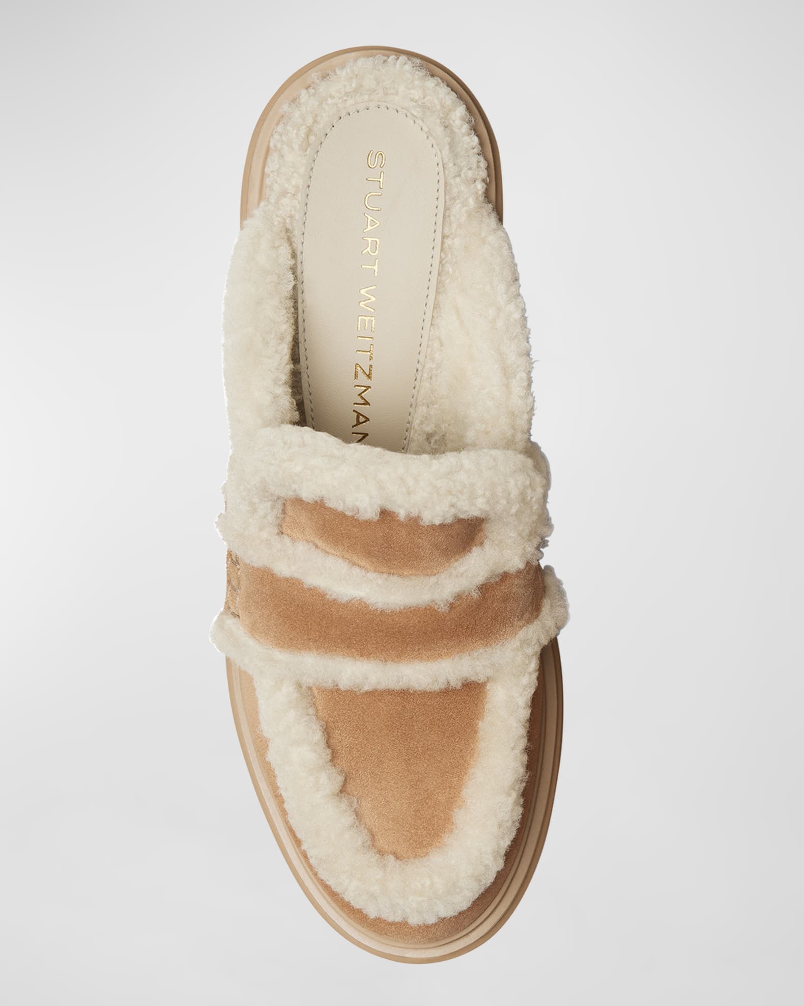 Stuart weitzman shearling loafers hotsell