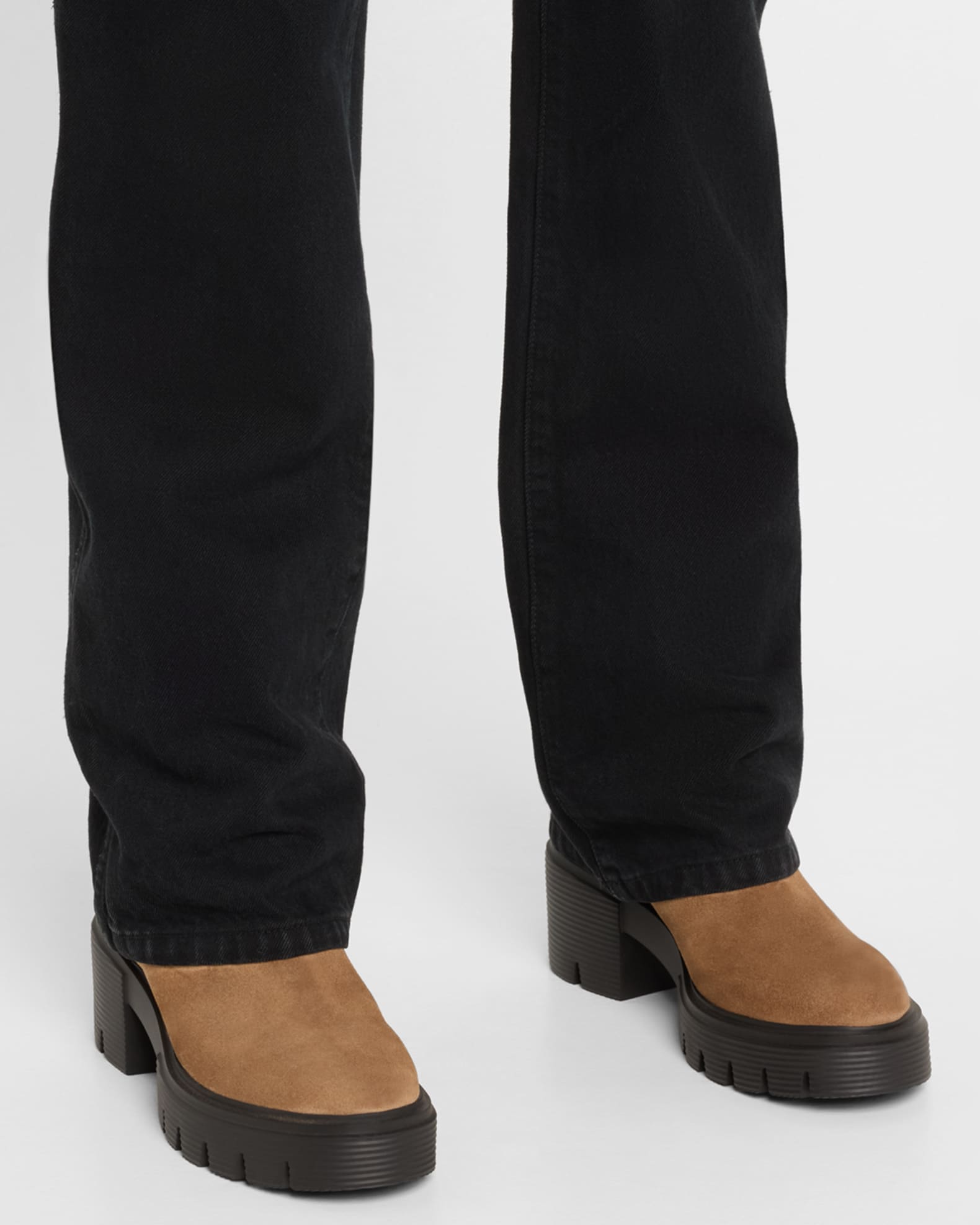 Soho Suede Buckle Moto Booties 1