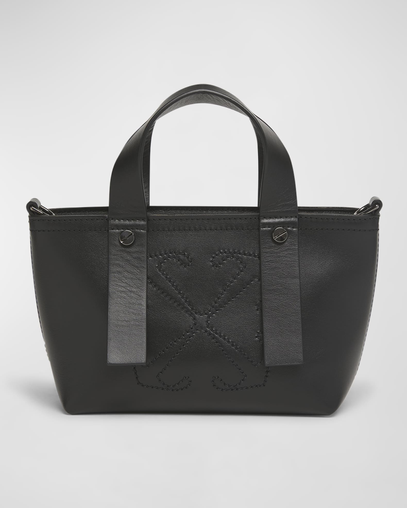 Off white leather tote shop