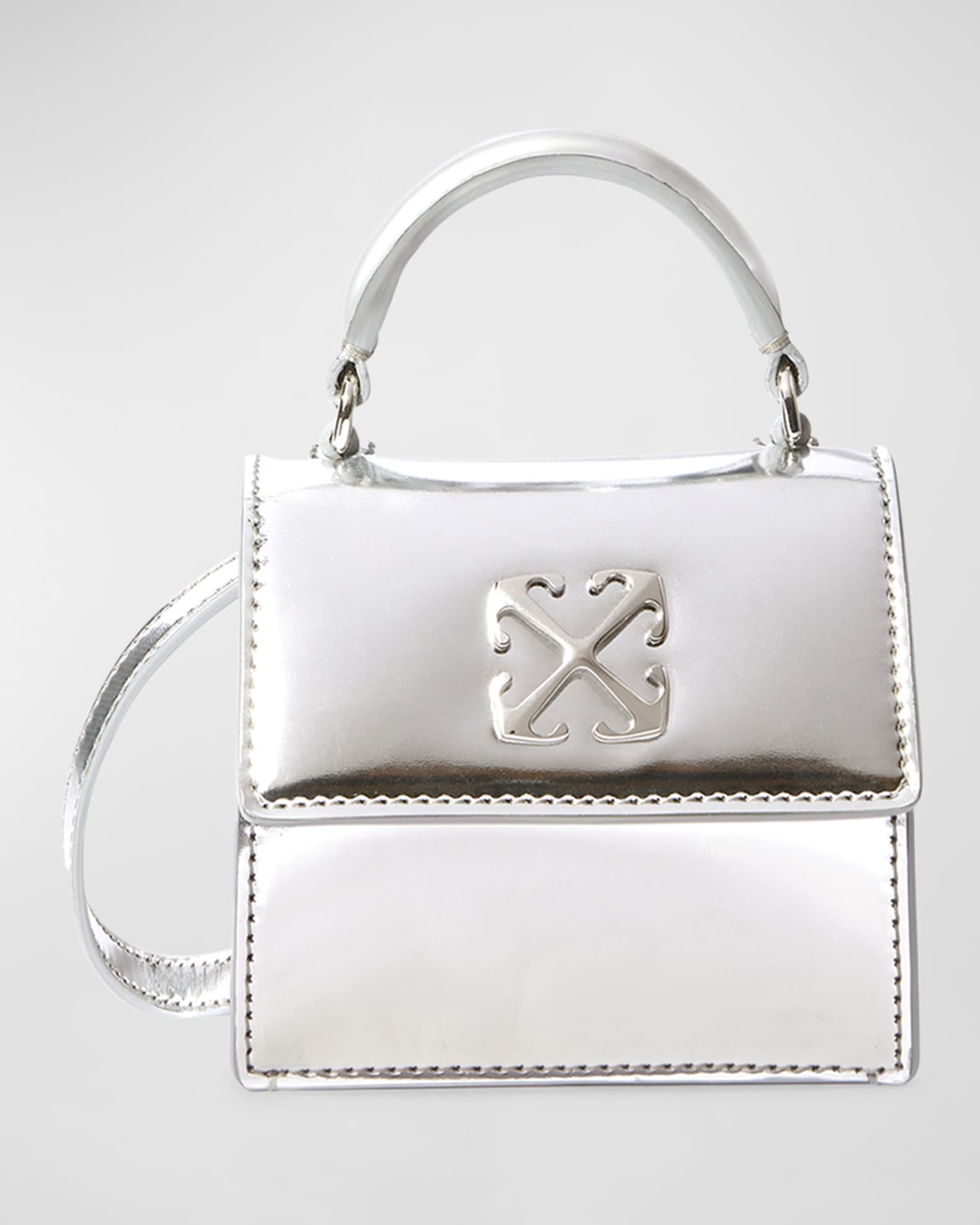 Off White Jitney Micro Mirror Top Handle Bag Neiman Marcus