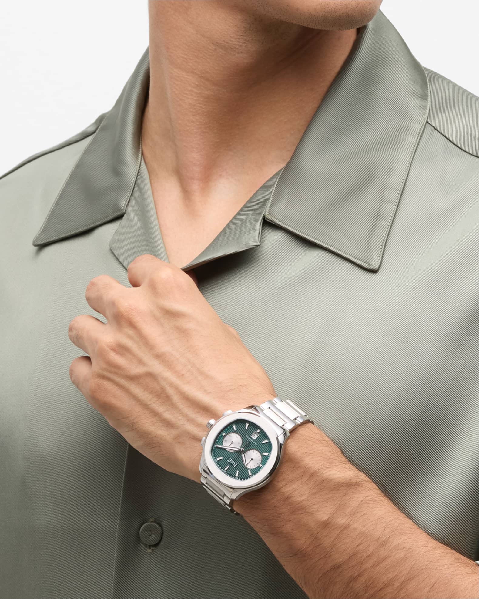 42mm Polo Chronograph Bracelet Watch, Green 1