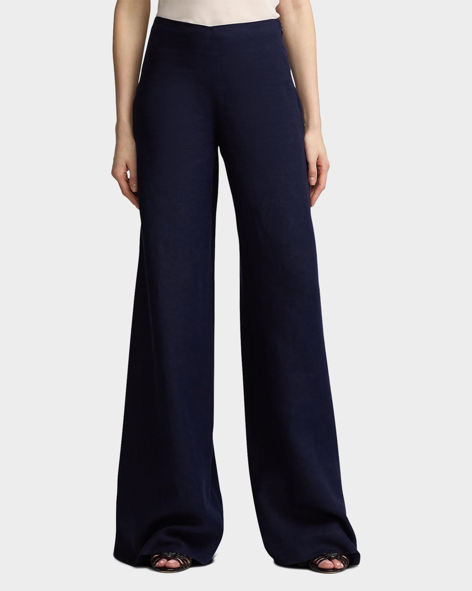 【送料&関税込】Ralph Lauren Daria Full Length Pants Daria Washed Satin Wide-Leg Pant