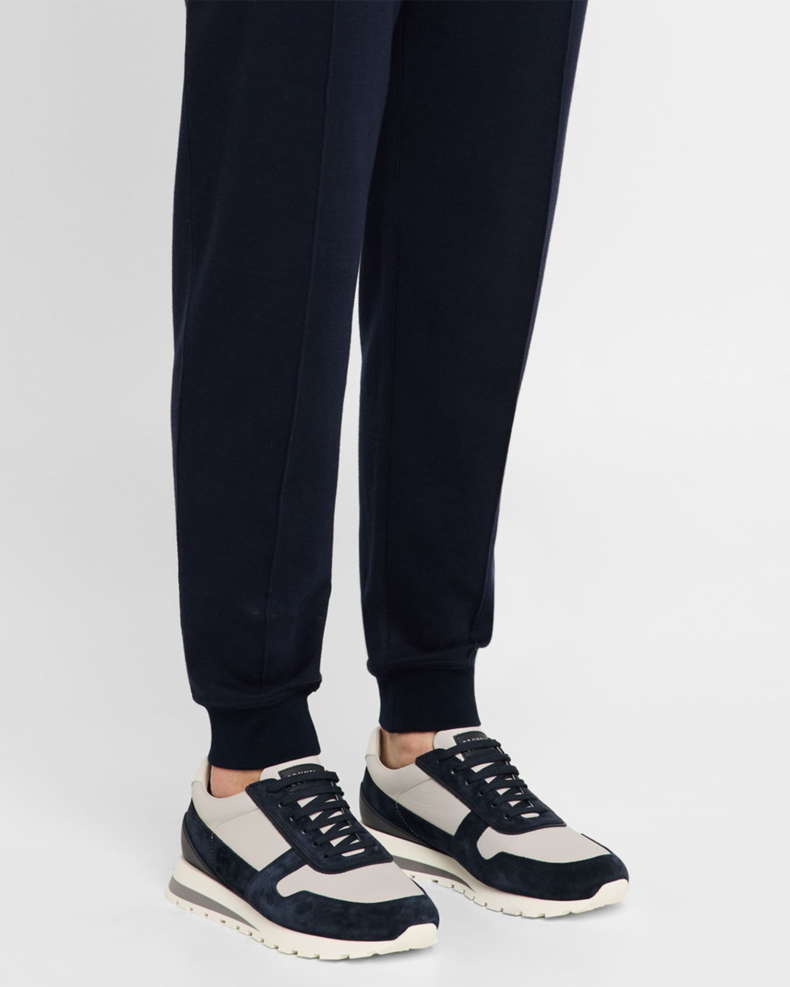 Men's Olimpo Leather and Suede Sneakers 1
