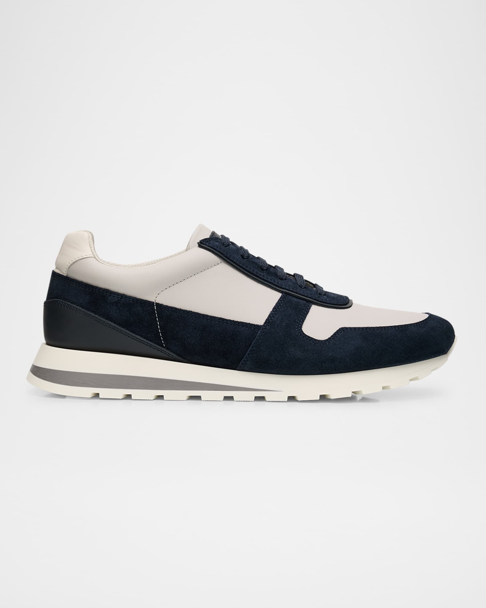 Men's Olimpo Leather and Suede Sneakers 0