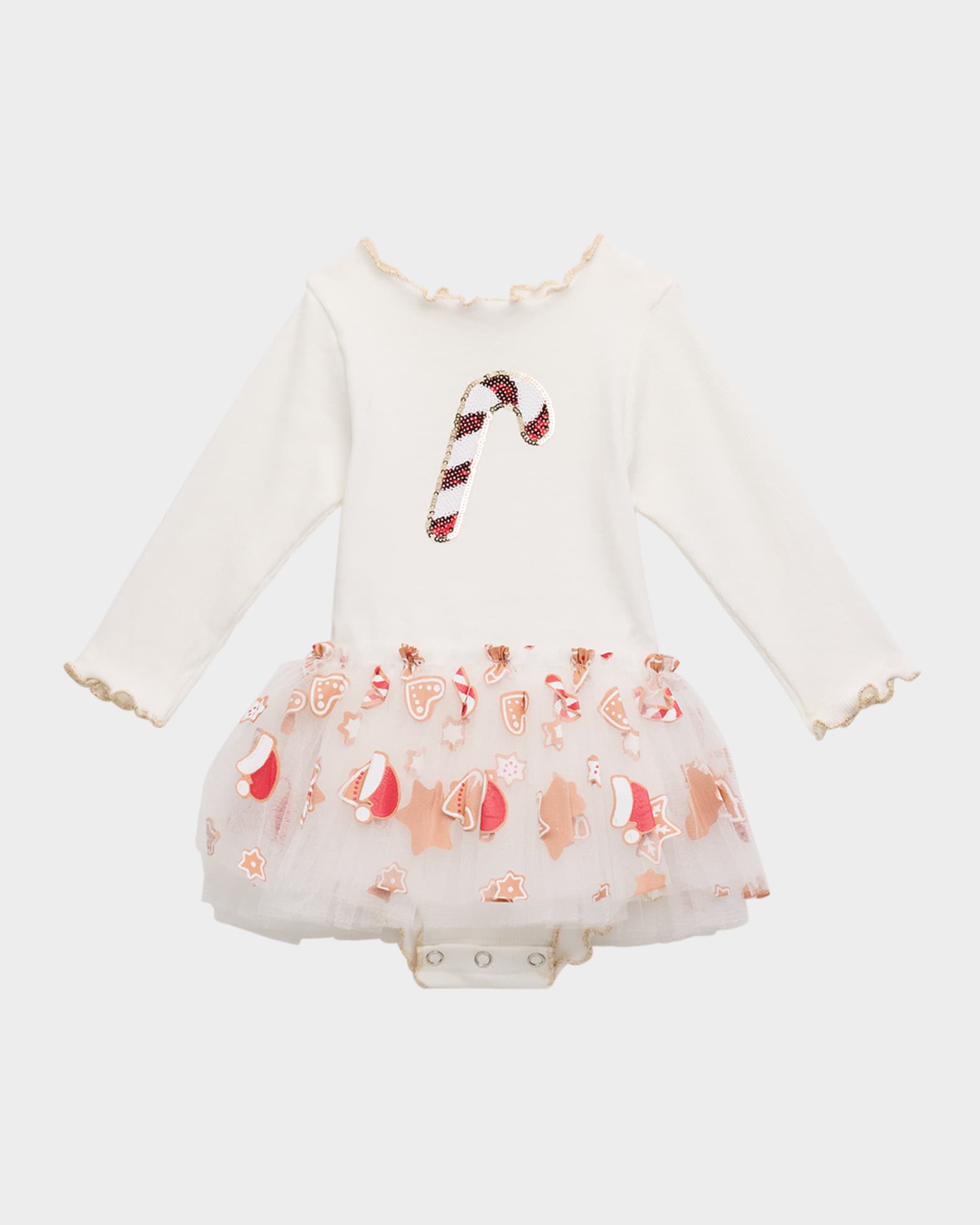 Petite Hailey Girl's Candy Cane Combo Tutu Dress, Size 6M18M Neiman