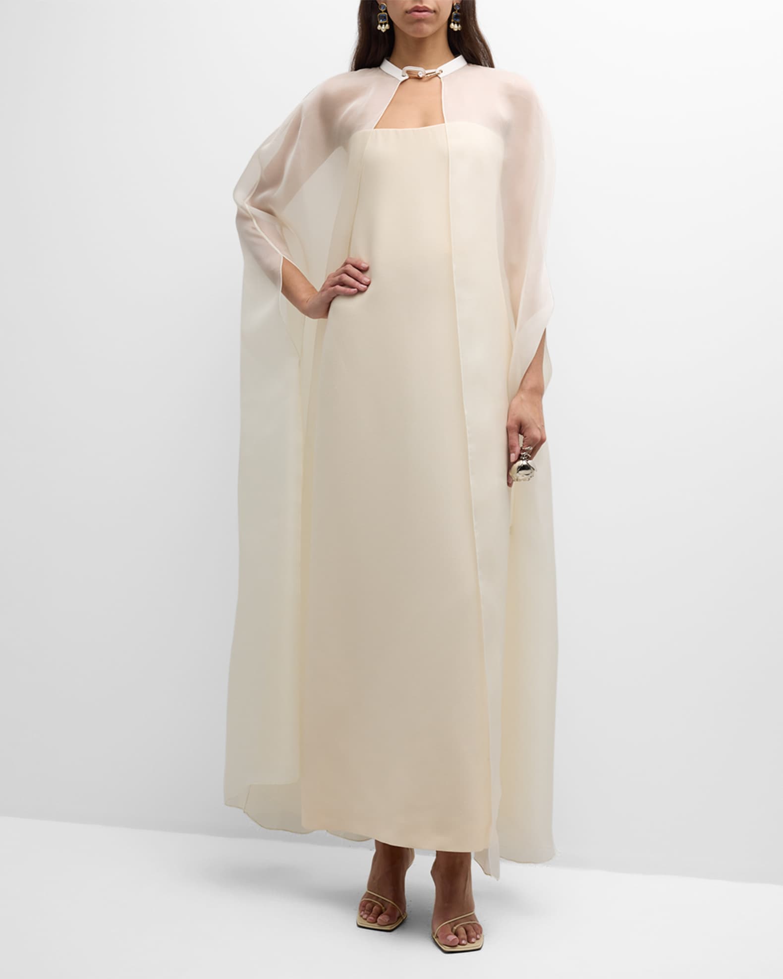 Opus Strapless Wool Crepe Maxi Dress 1