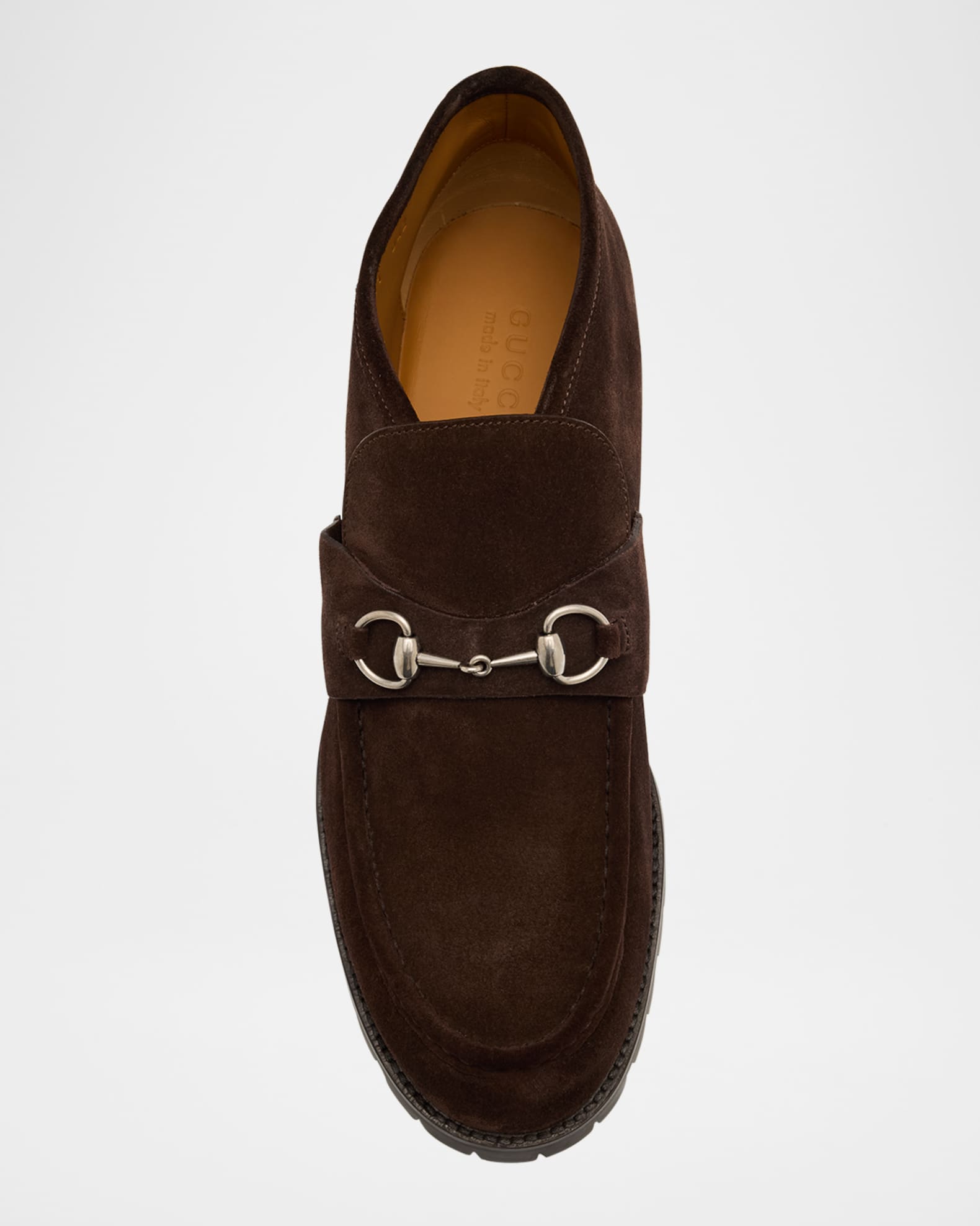 Gucci Men's Sylke Suede Bit Lug-Sole Chukka Boots | Neiman