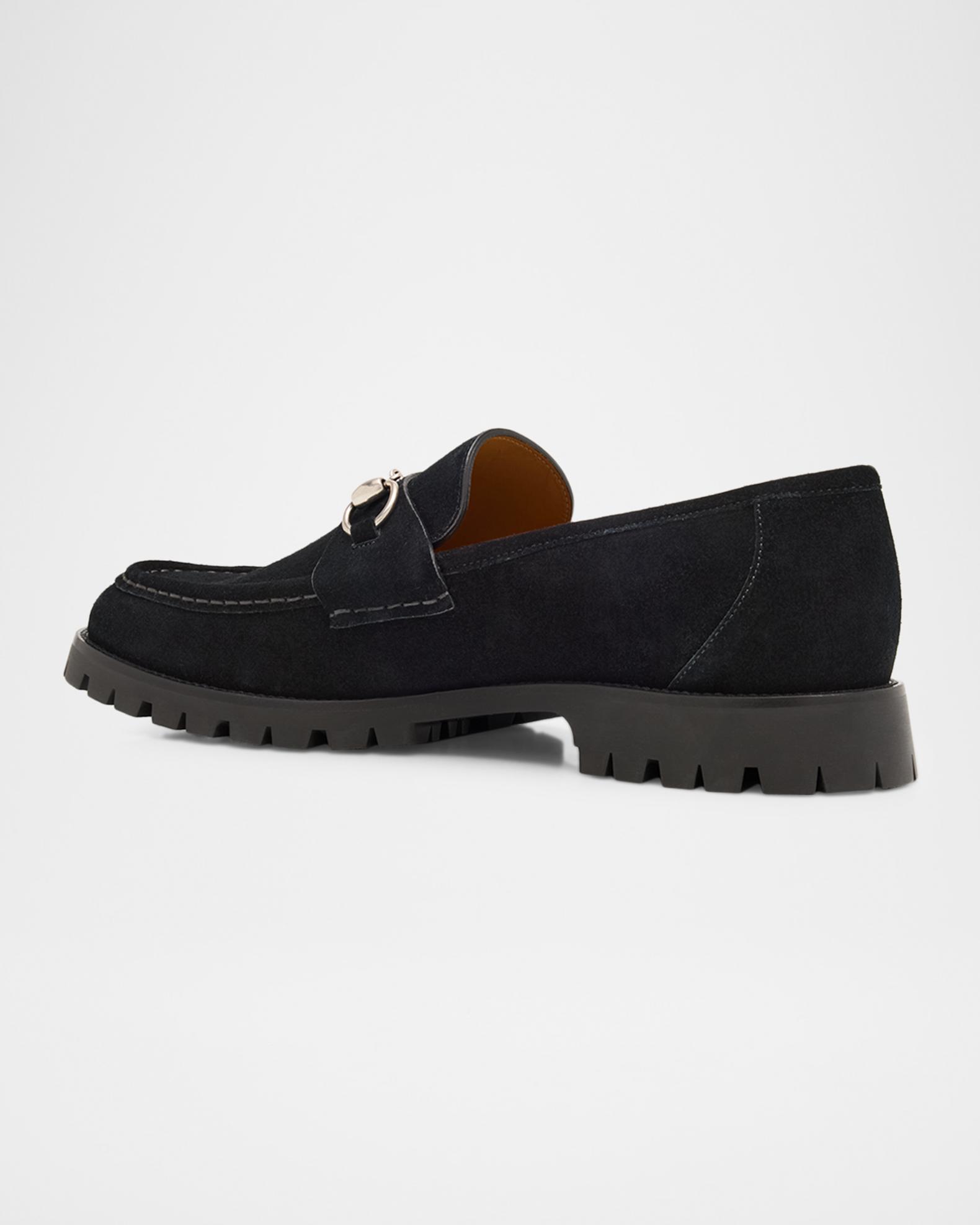Gucci Men\'s Charcoal Suede Loafers Gucci × Tom Ford Vintage Gucci X Tom Ford Horsebit Black  main image 3