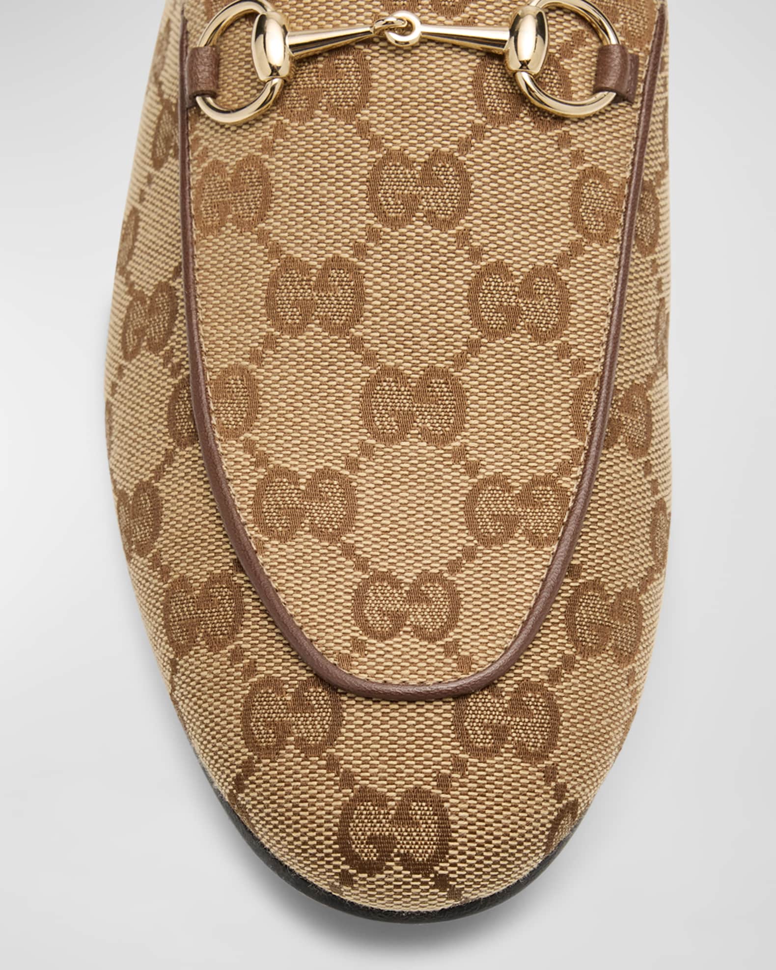 Gucci Princetown GG Canvas Bit Loafer Mules | Neiman Marcus
