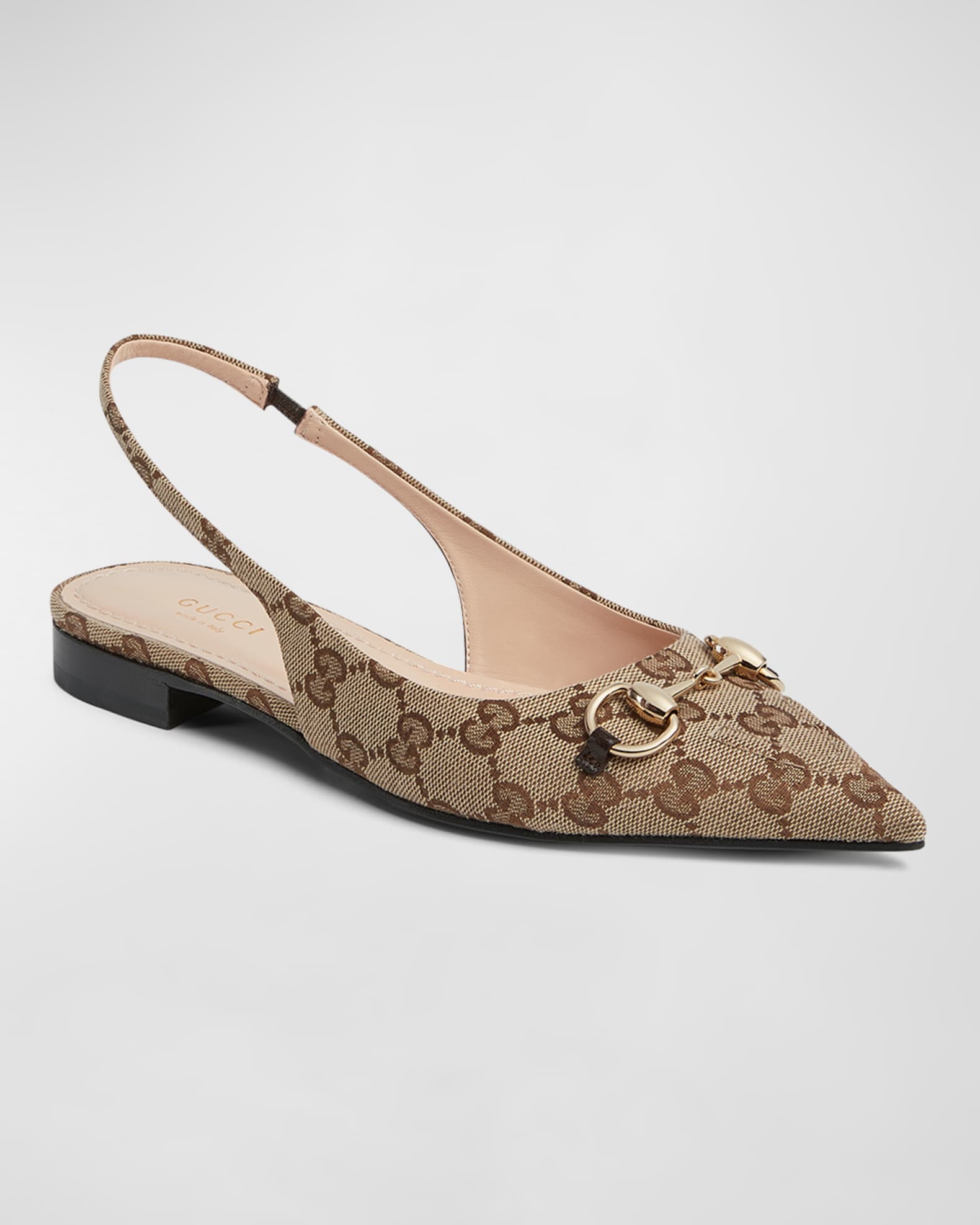 Erin GG Monogram Bit Slingback Flats 1