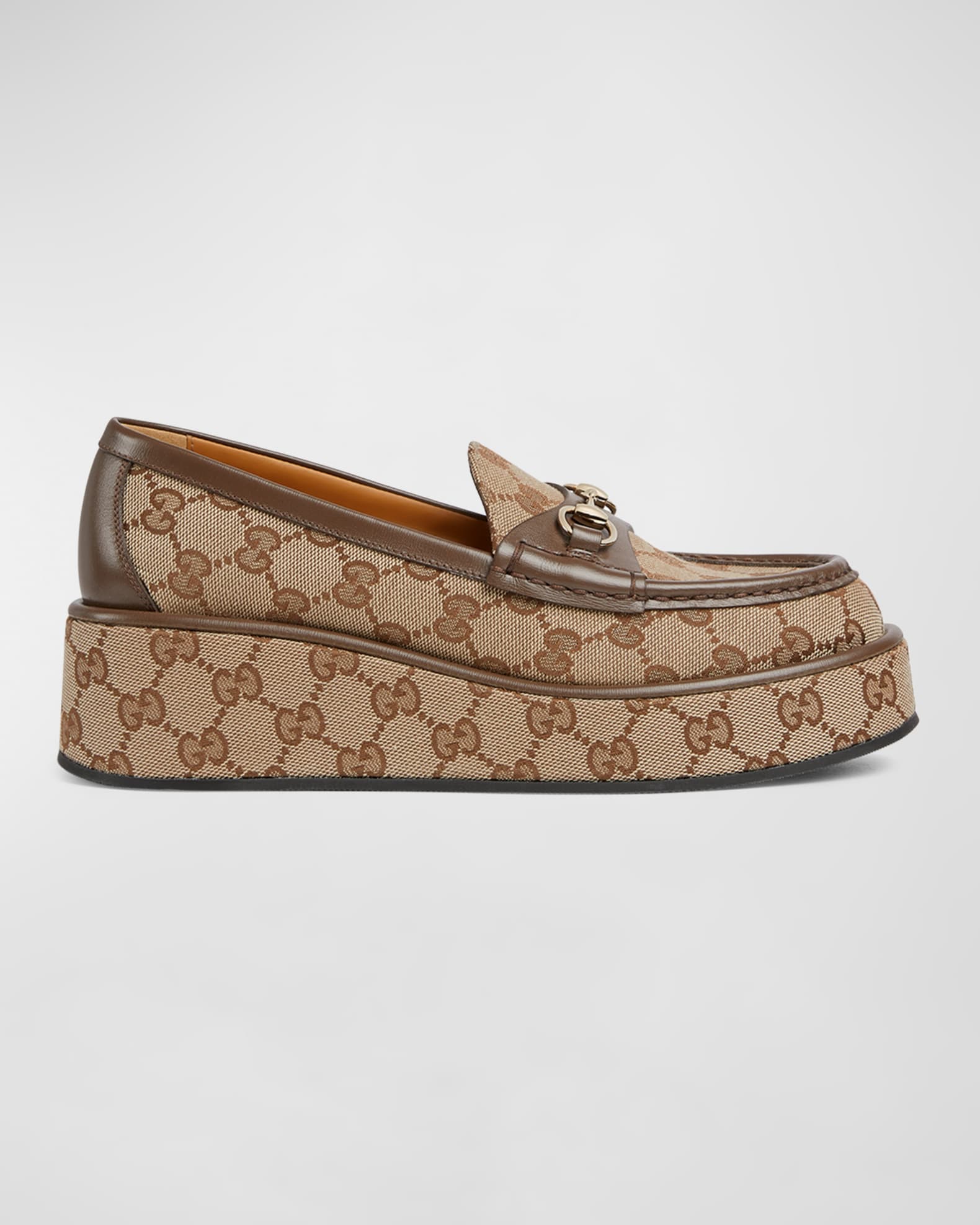 Horsebit 1953 leather loafers in brown - Gucci | Mytheresa