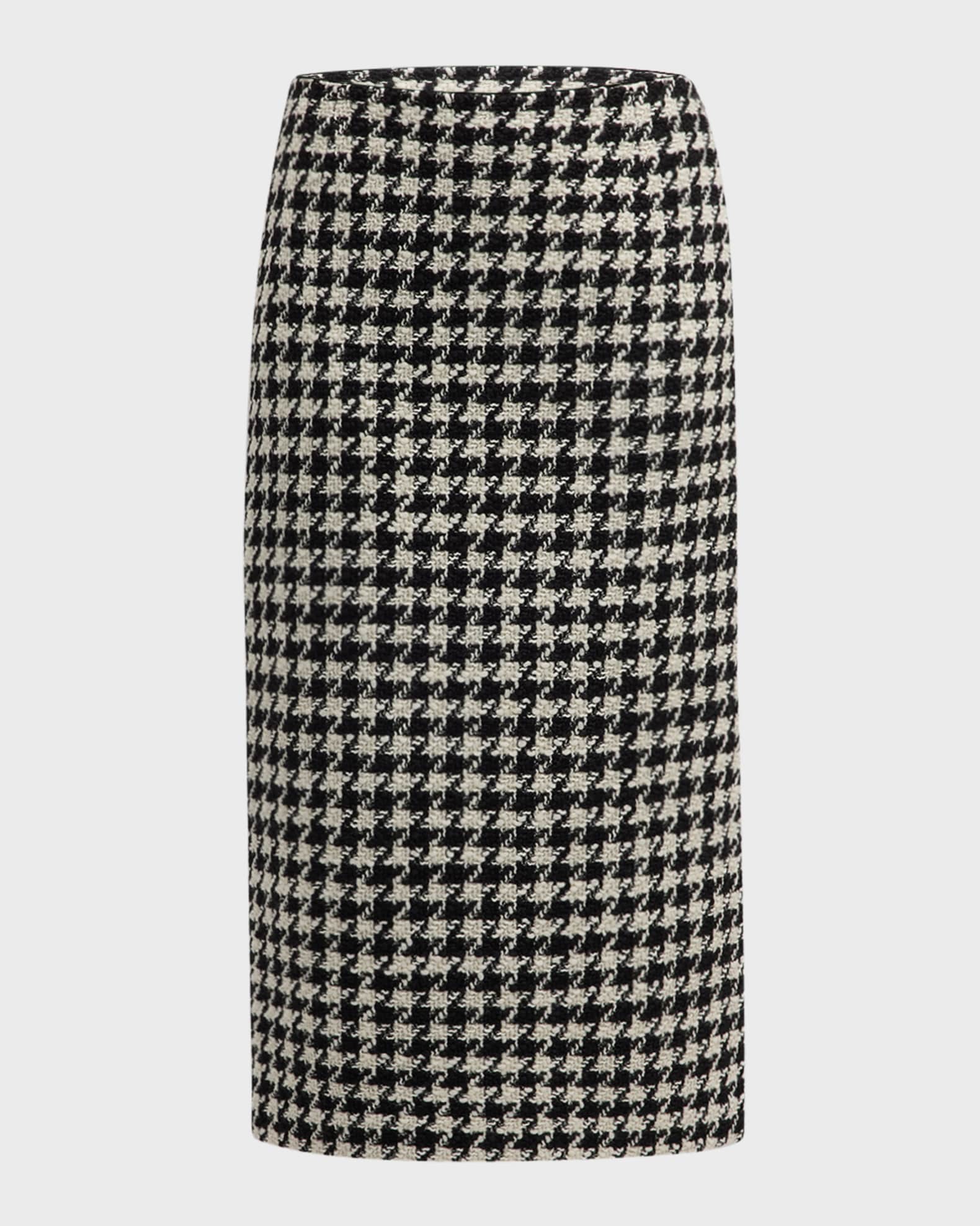 Lafayette 148 New York Straight Houndstooth Maxi Skirt Neiman Marcus