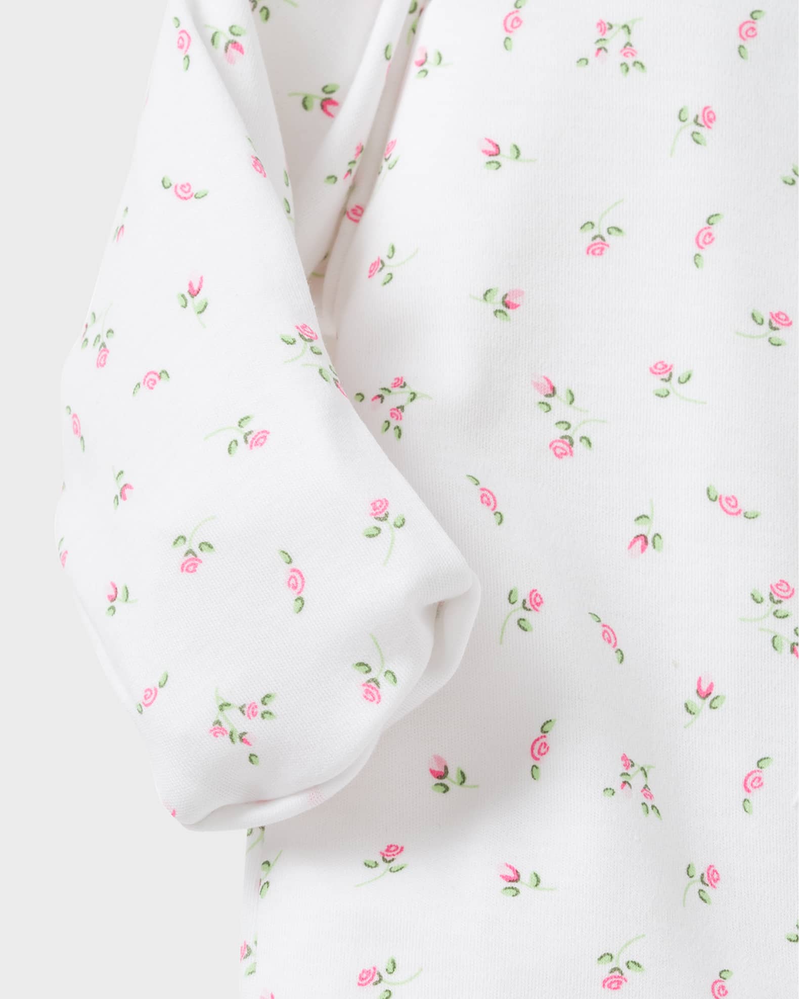 Girl's Garden Rose Footie & Hat Set, Size Premie-3M 1