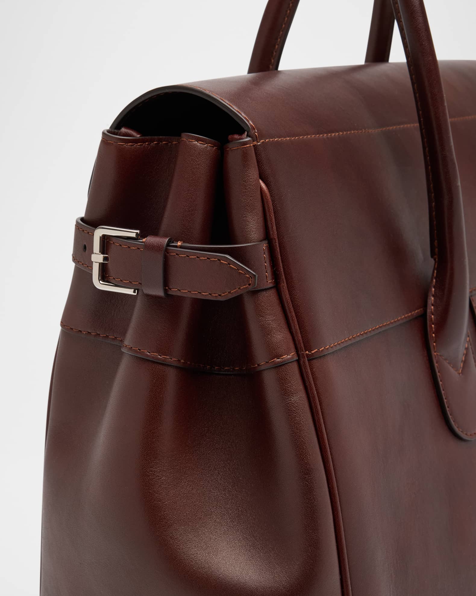 Brunello Cucinelli Men's Leather Travel Bag | Neiman Marcus