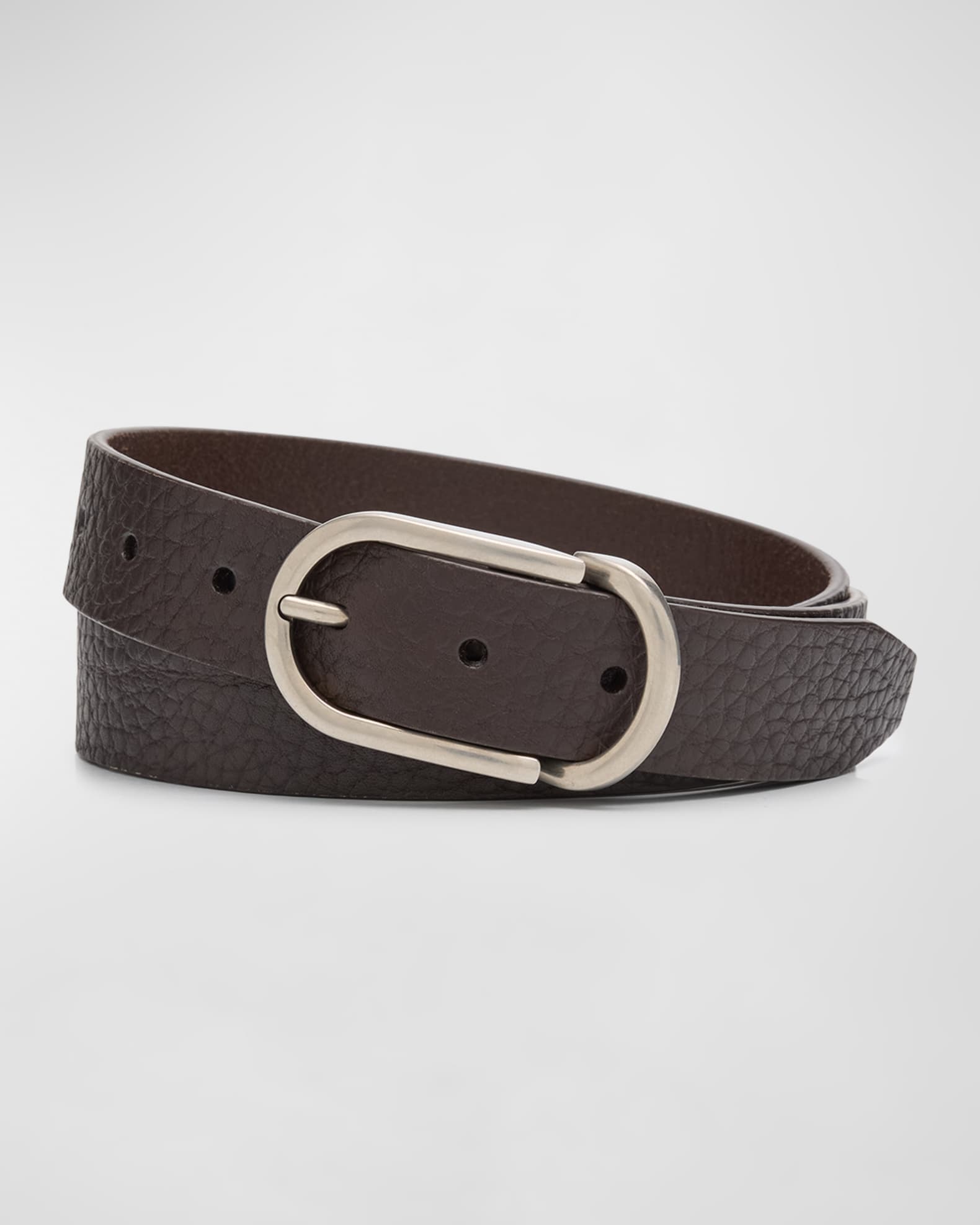 Brunello Cucinelli Men s Grained Leather Belt