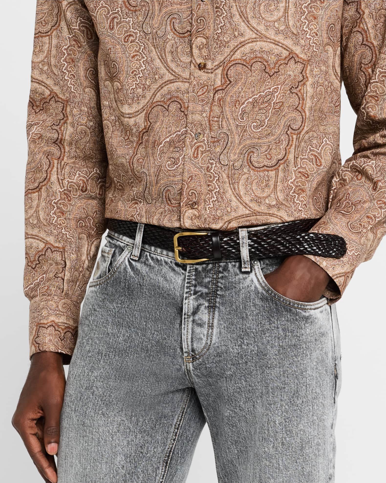 【関税込み】BRUNELLO CUCINELLI BRAIDED LEATHER BELT Brunello Cucinelli Braided Leather Belt | Brown | FARFETCH