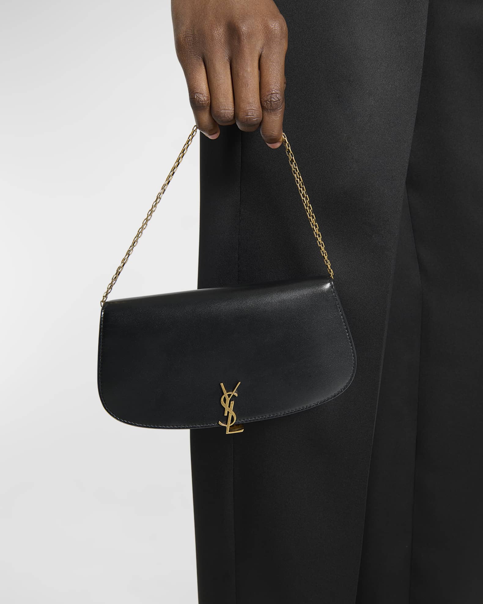 Saint Laurent Voltaire YSL Monogram Wallet on Chain in