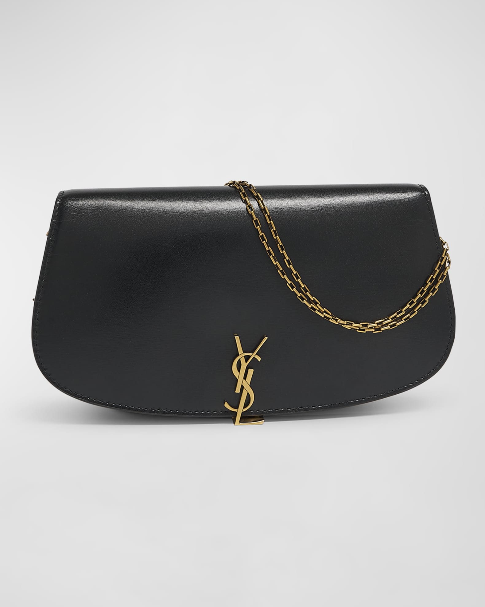 Voltaire YSL Monogram Wallet on Chain in Grained Leather 0