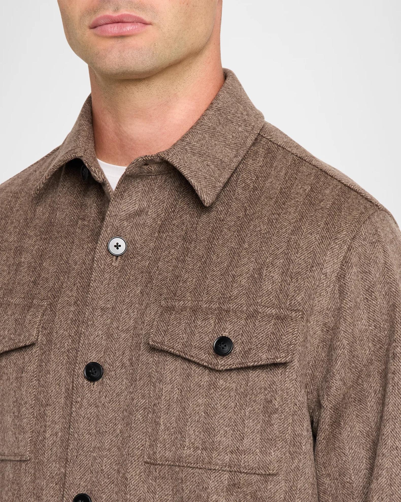 Neiman Marcus Men's Wool and Cashmere Prince Of Wales Overshirt ...