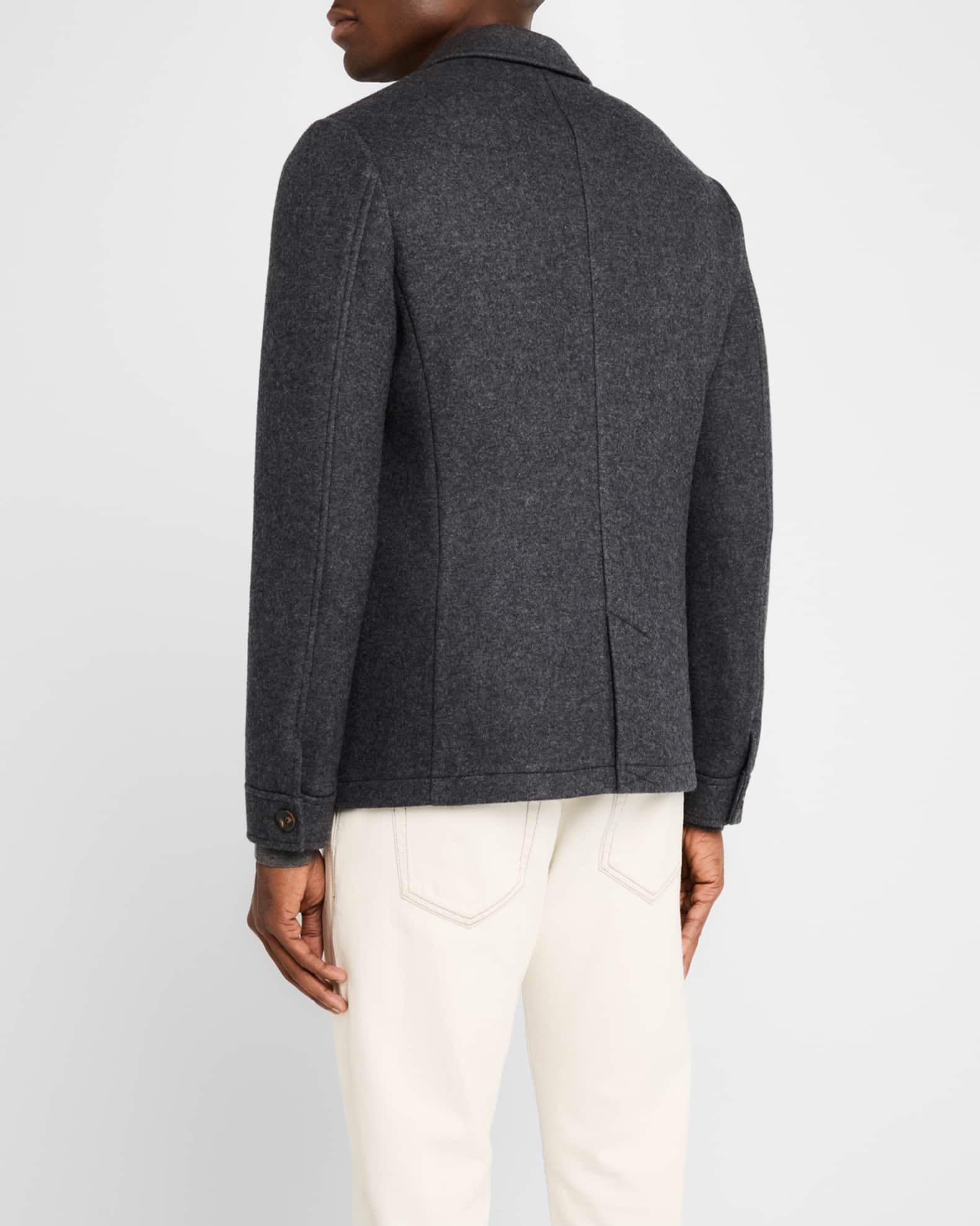 Men s Double Faced Wool and Cashmere Blazer