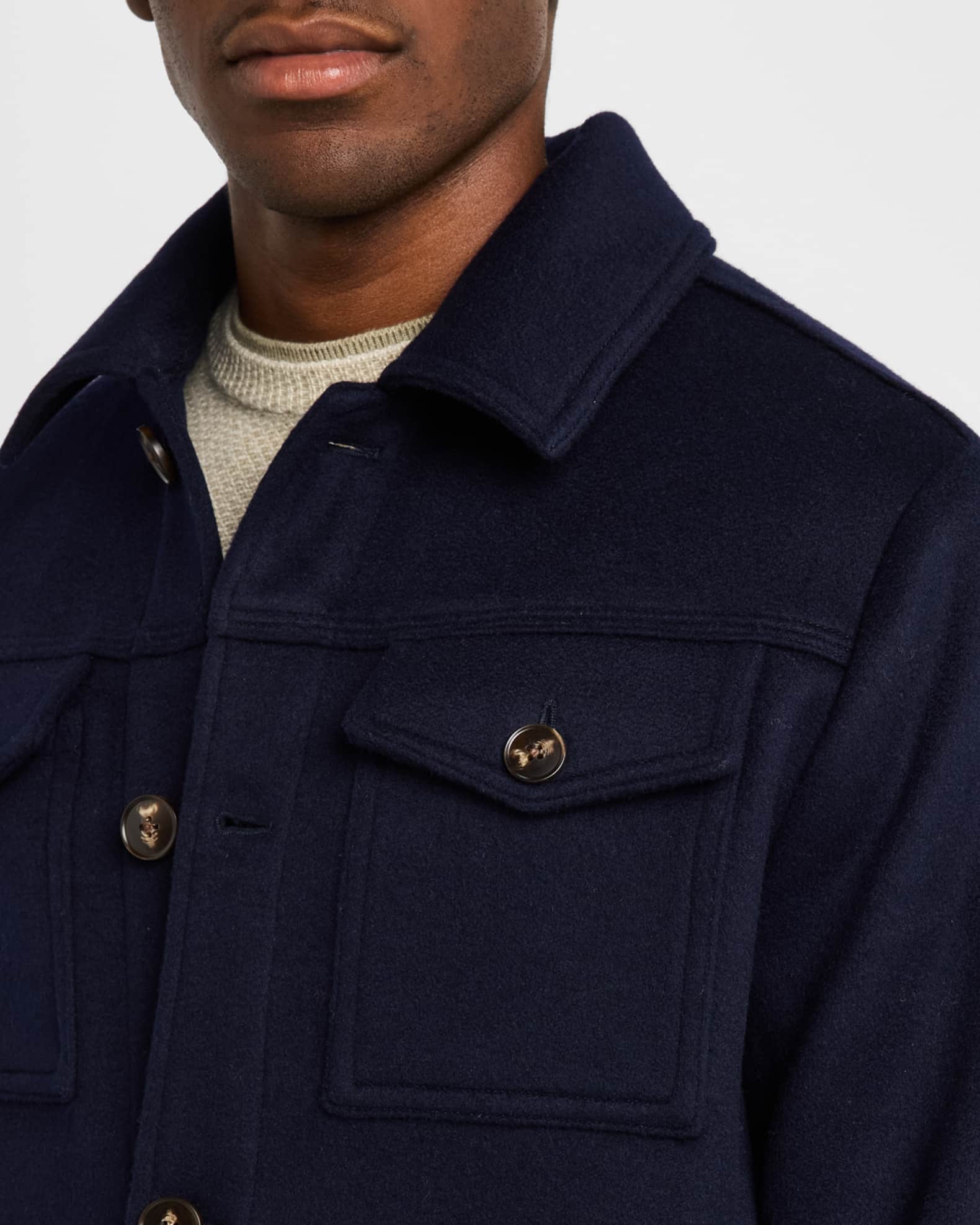 Men's Wool Double-Face Trucker Jacket