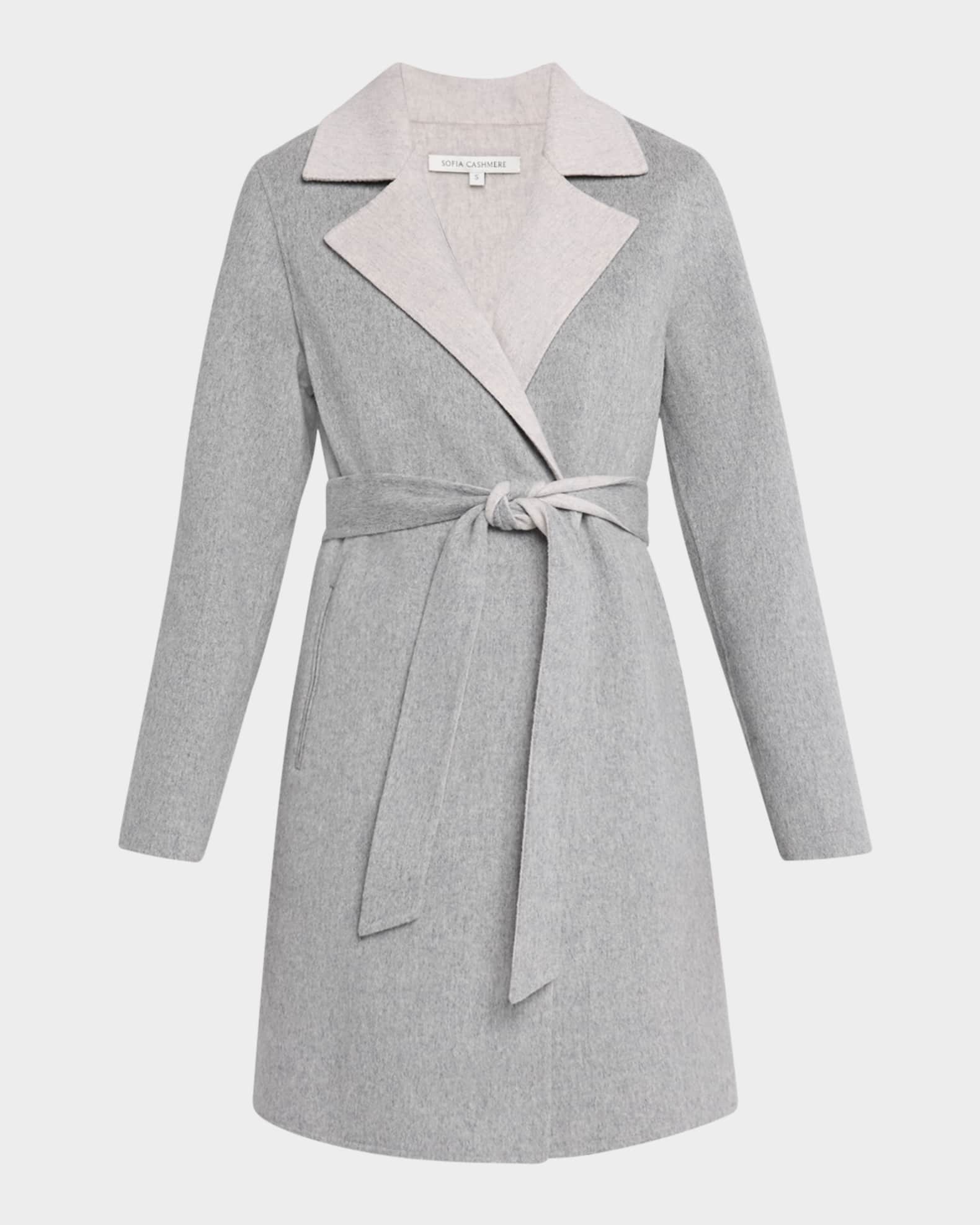 Cashmere Blend Wrap Coat