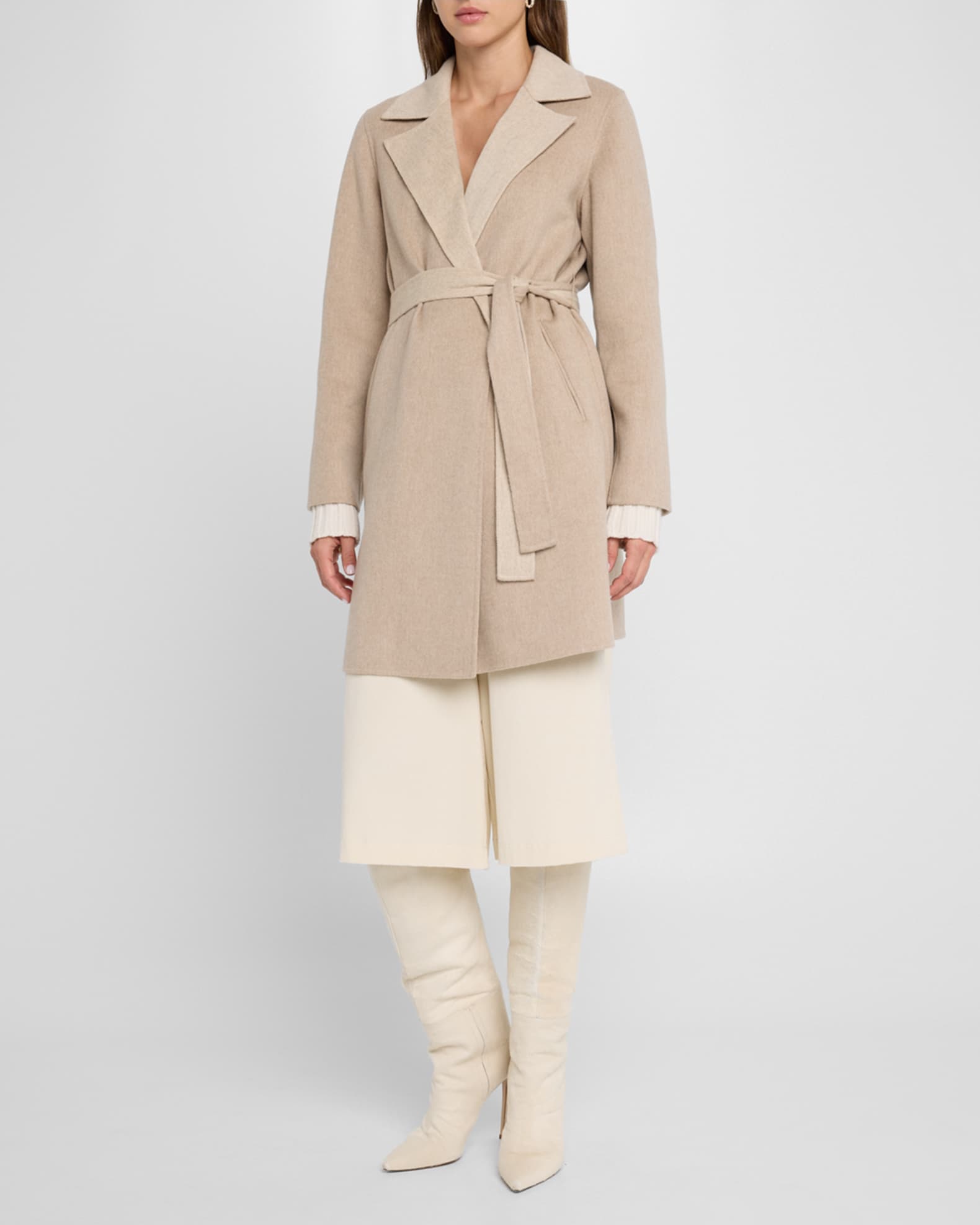 Cashmere-Blend Wrap Coat 1