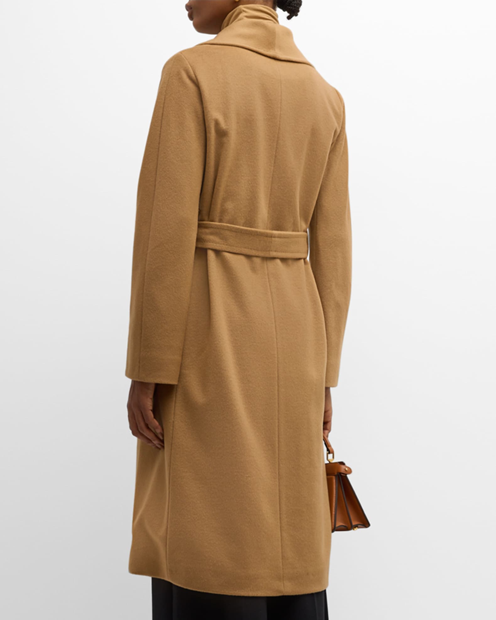 sofia cashmere shawl fur collar wrap coat