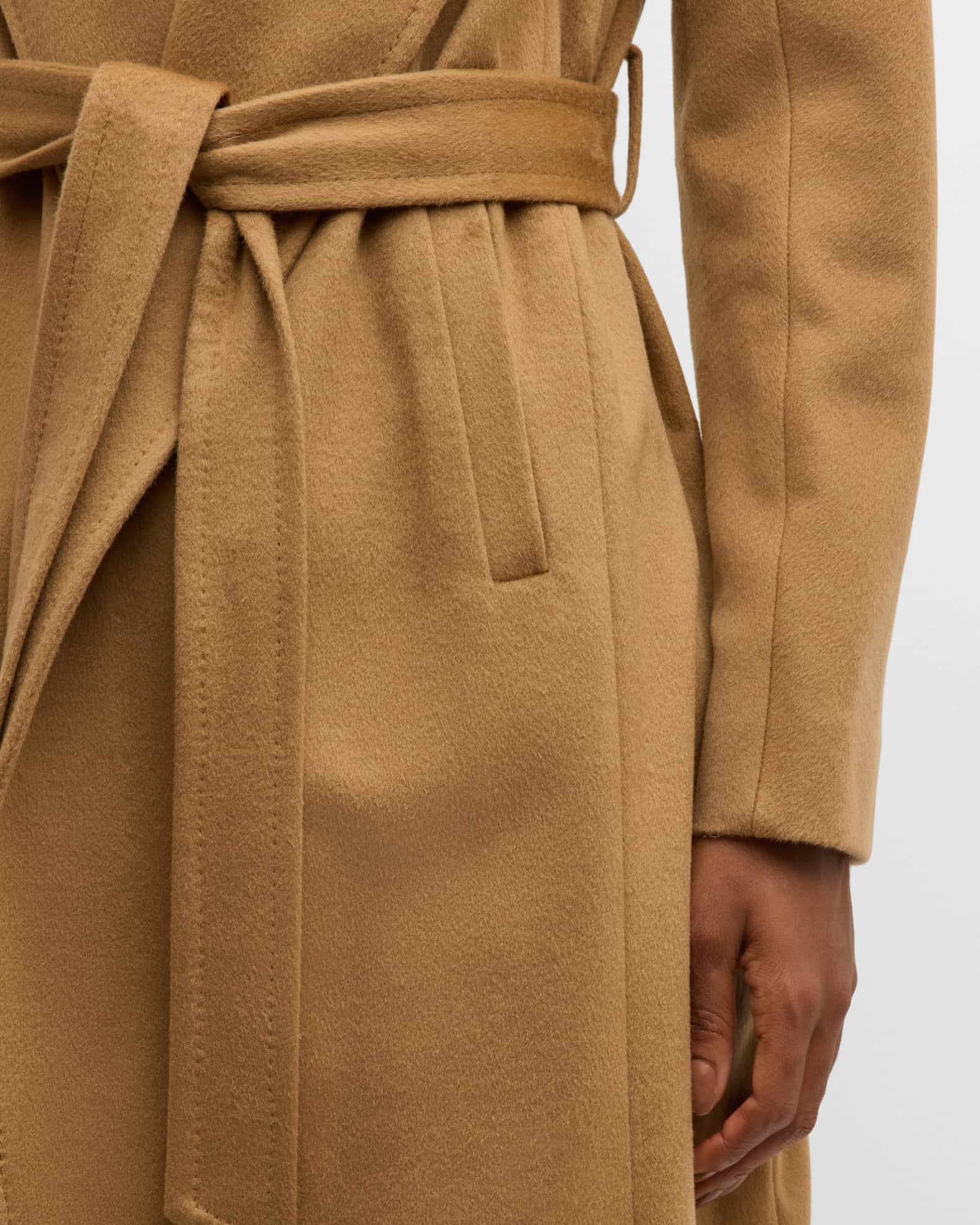 sofia cashmere shawl fur collar wrap coat