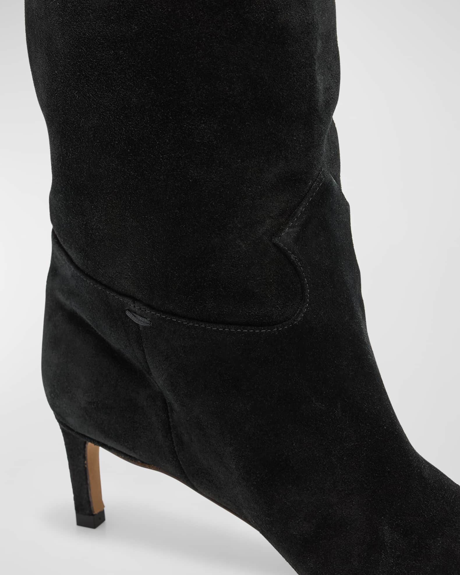Carolina Slouchy Suede Over-The-Knee Boots