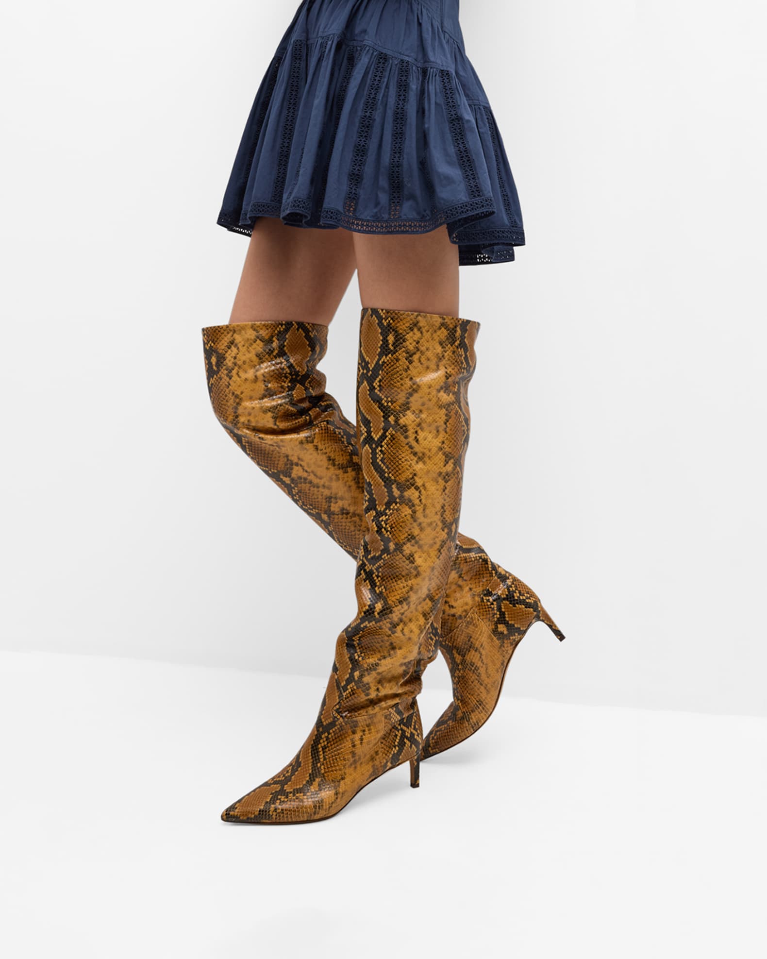Ulla Johnson Carolina Embossed Over The Knee Boots Neiman Marcus