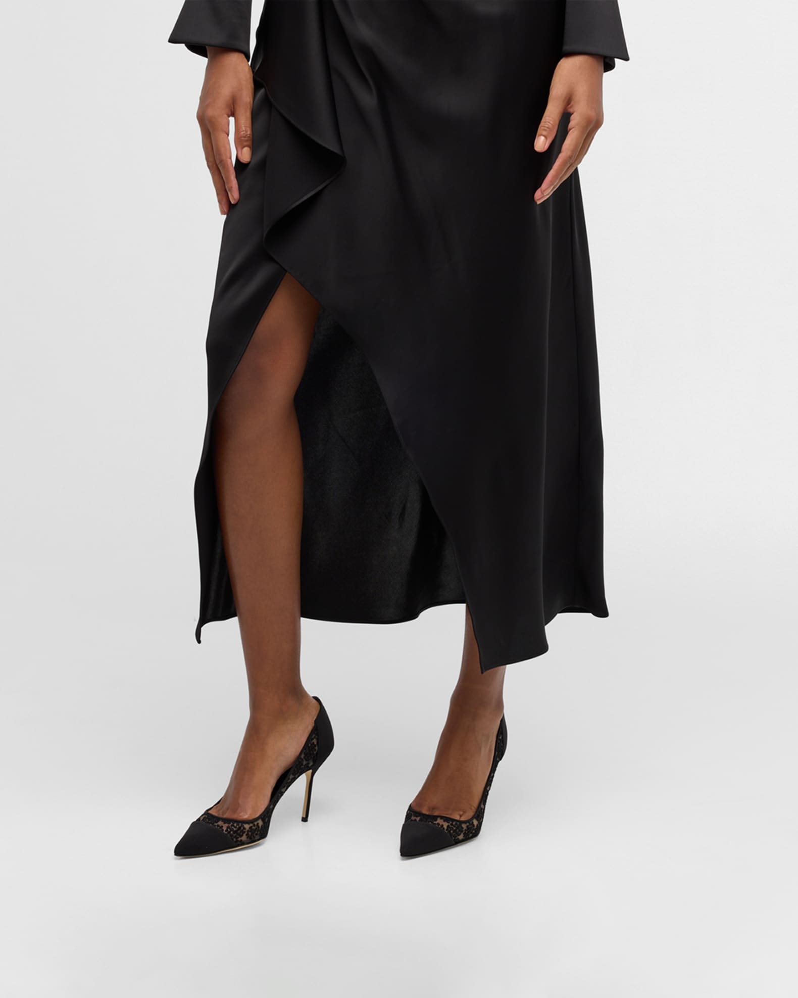 Capcour Lace Cap-Toe Pumps 1
