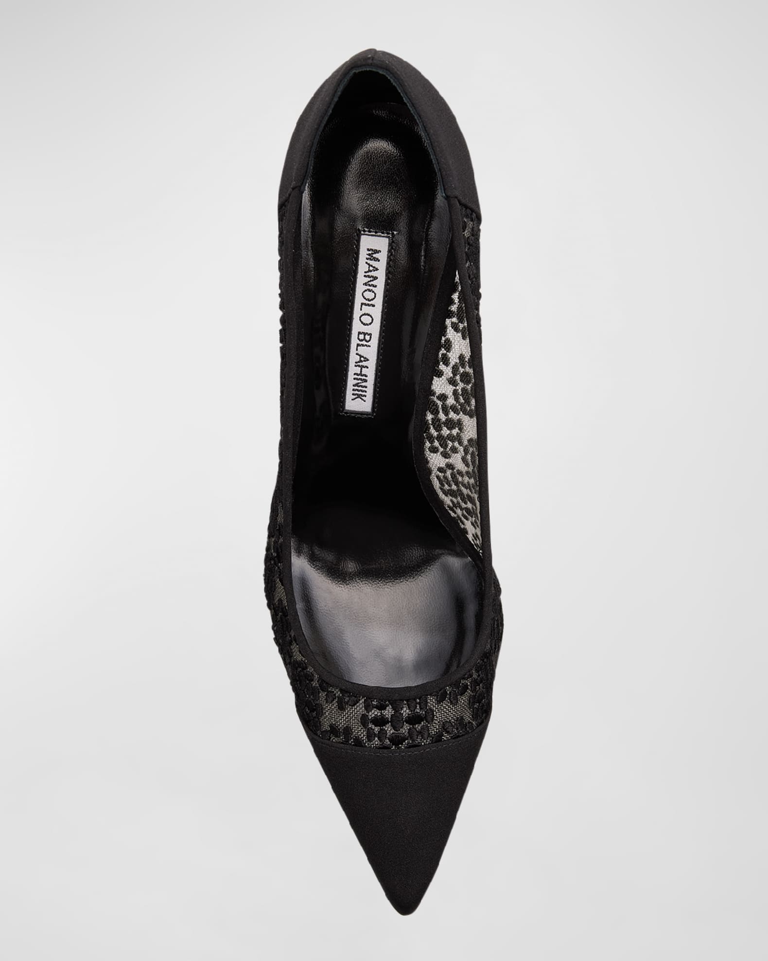 Manolo Blahnik Capcour Lace Cap-Toe Pumps | Neiman Marcus Manolo Blahnik Capcour Lace Cap-Toe Pumps | Neiman Marcus