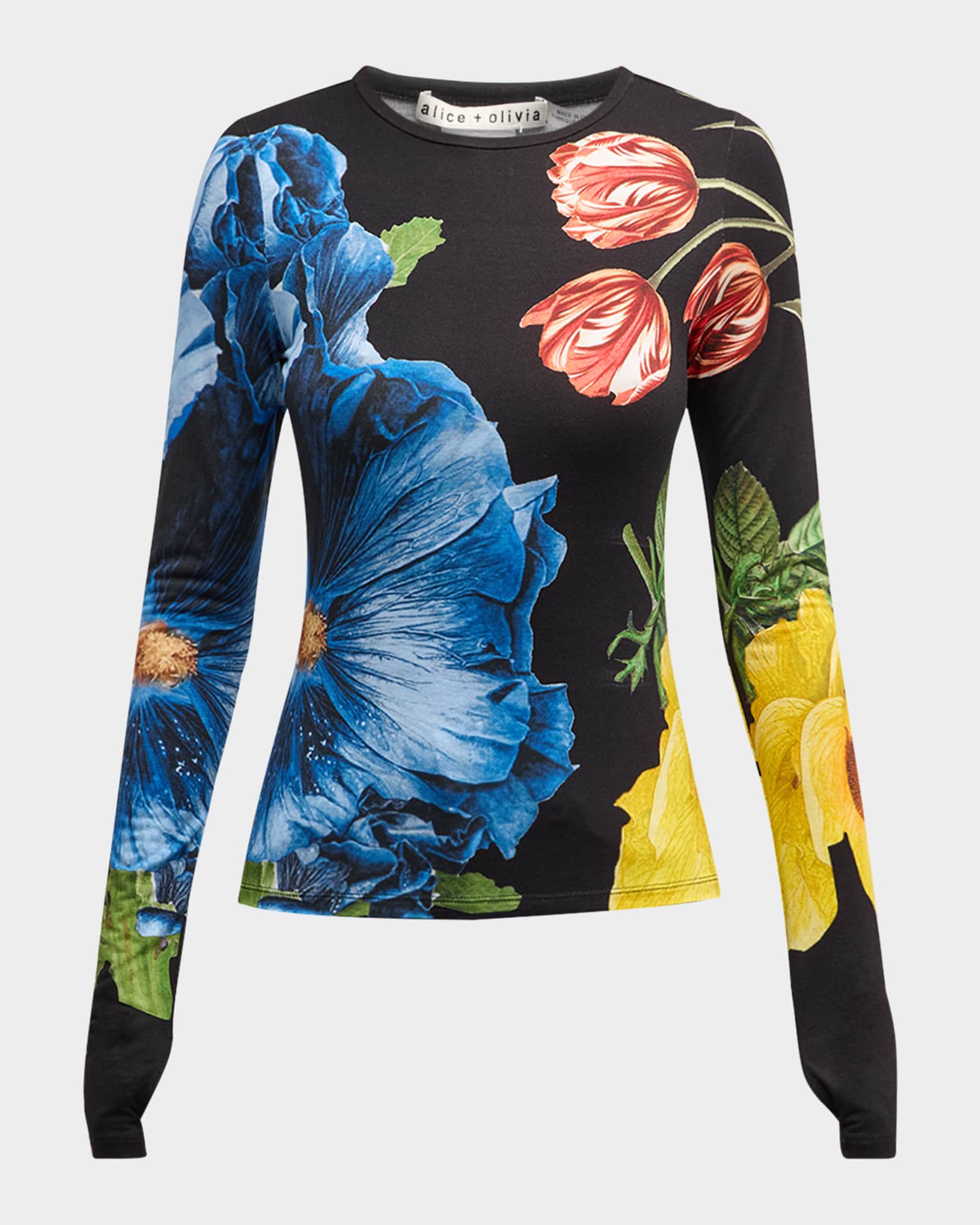 Alice + Olivia Le Parisien Delaina Long-Sleeve Top