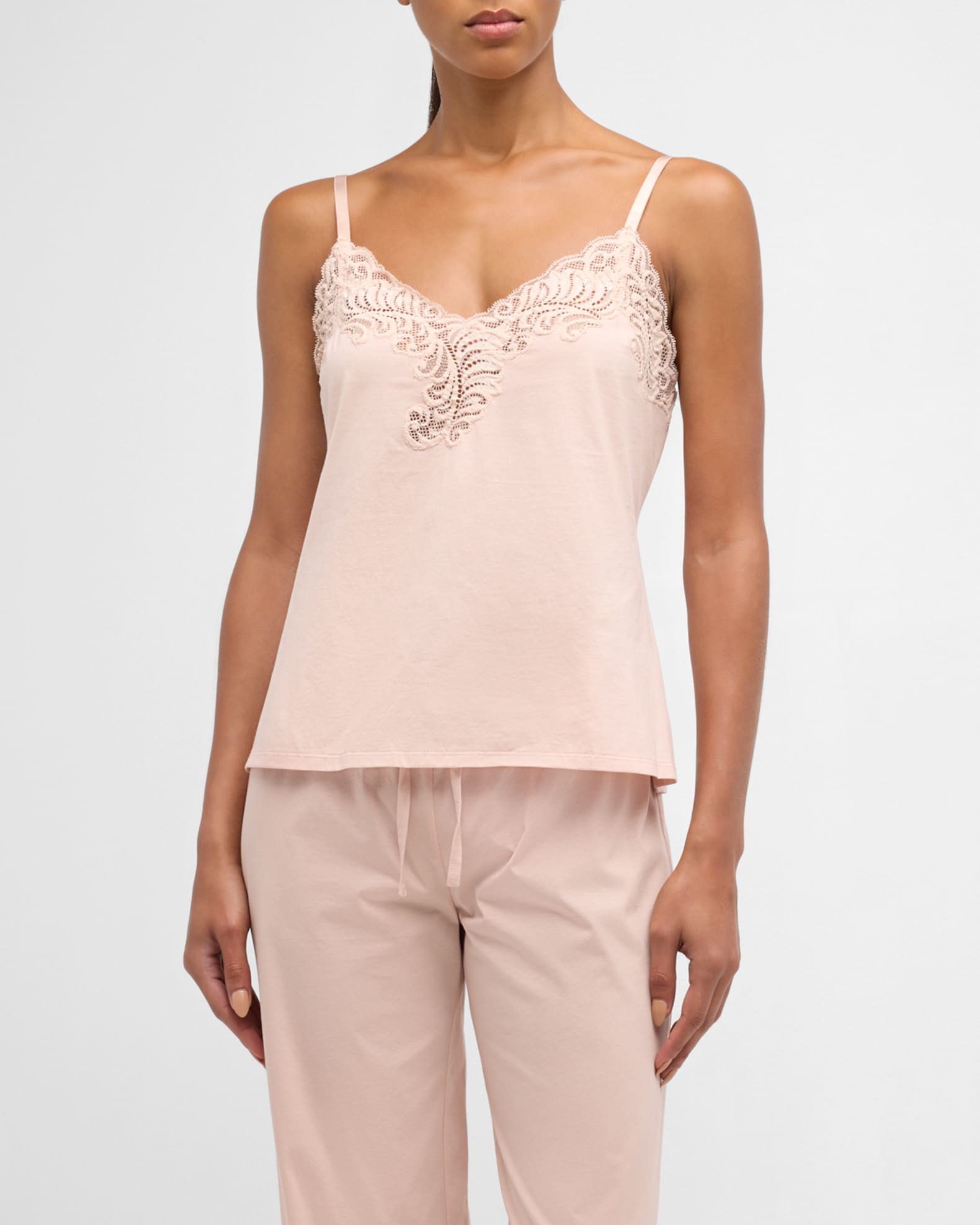 Feathers Essential Lace-Trim Cami Pajama Set 1