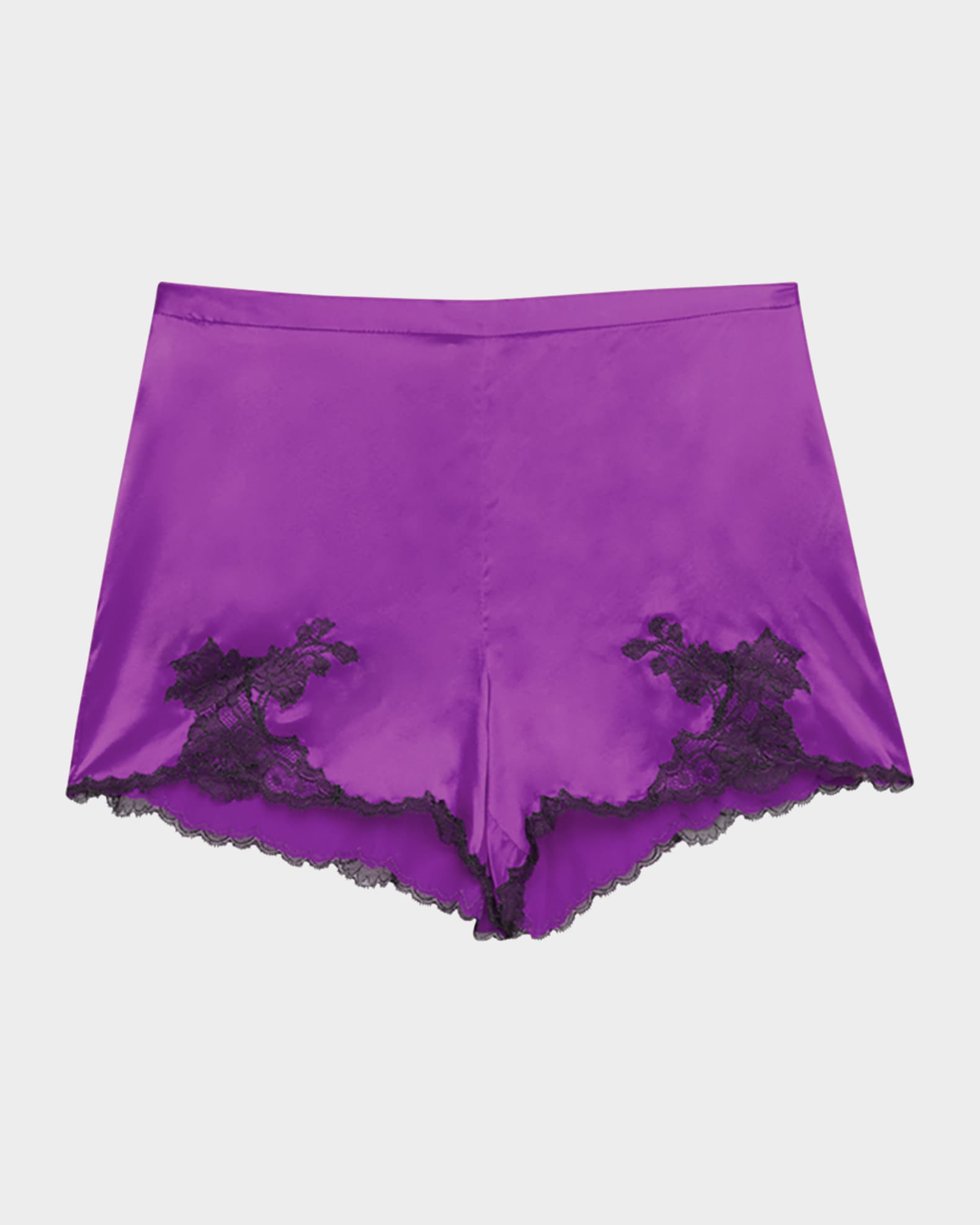 Silk shorts with lace trim cheap