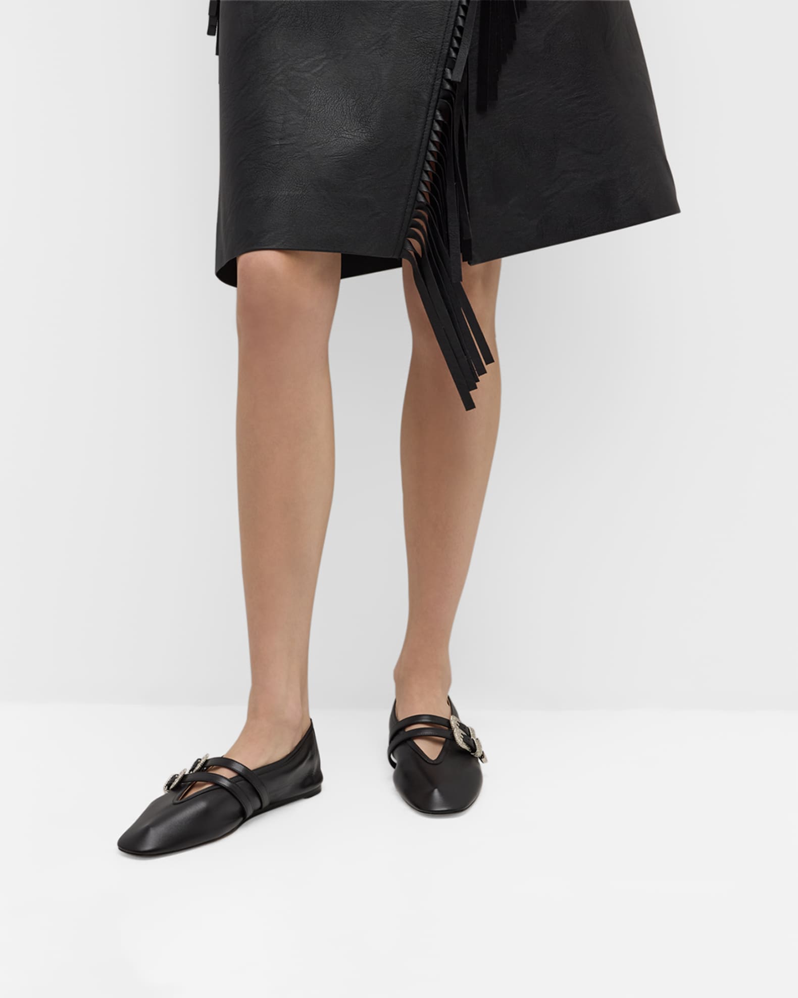 Claudia Leather Mary Jane Ballerina Flats 1