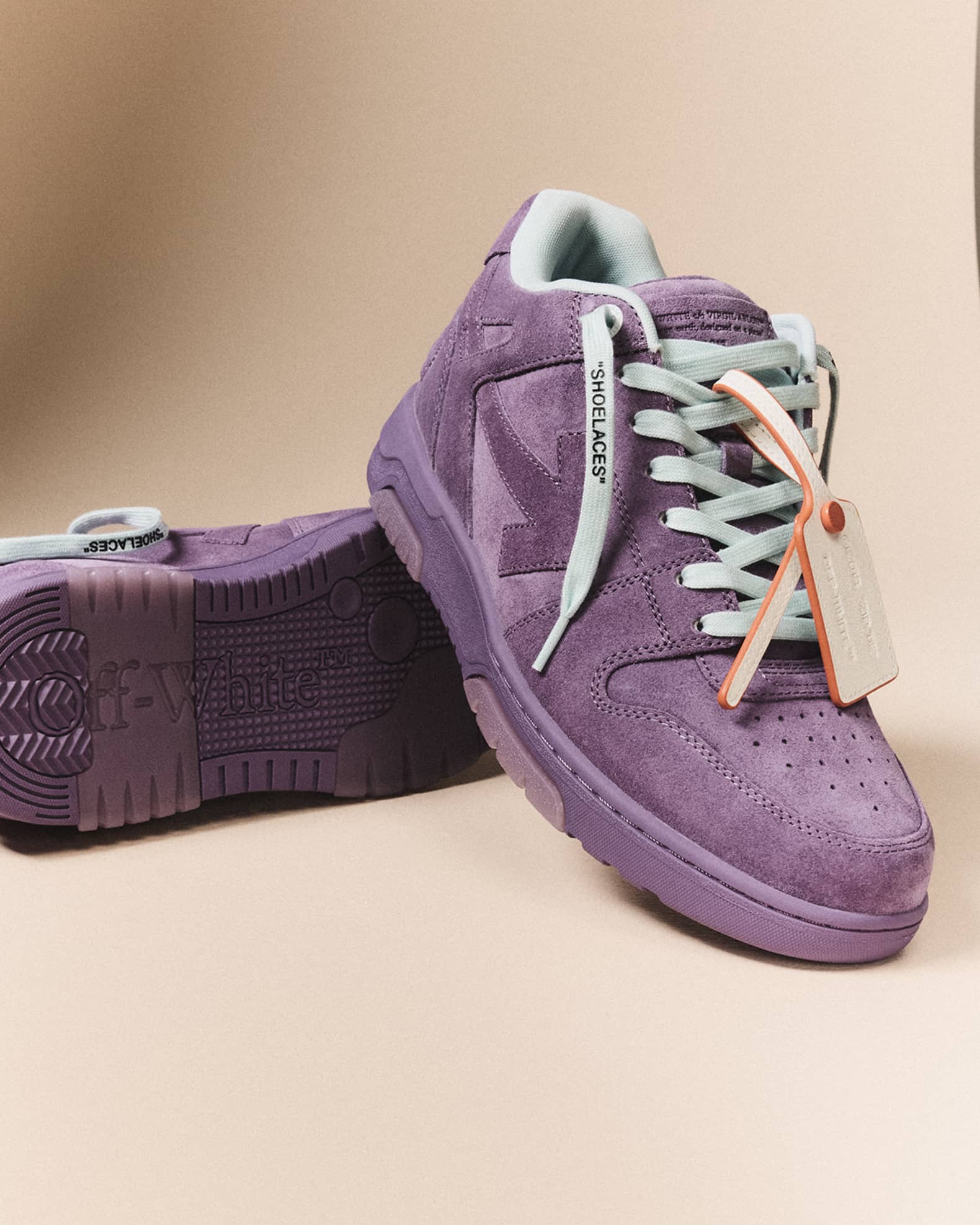 Off white purple sneakers top