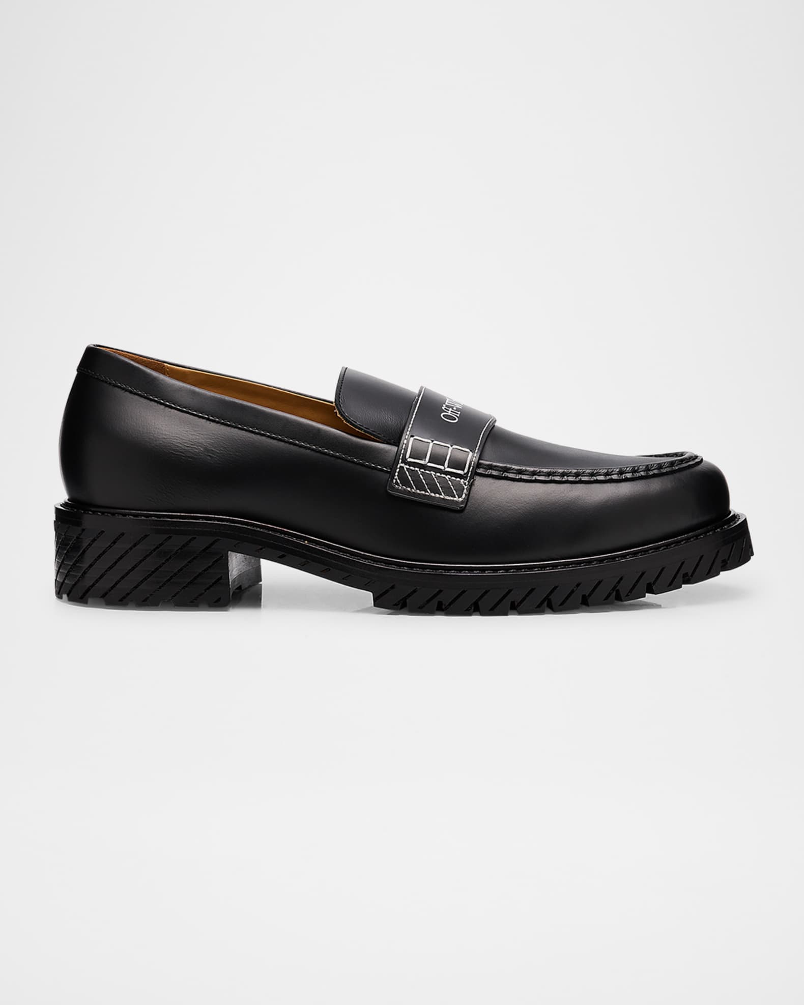 Men s Combat Leather Penny Loafers
