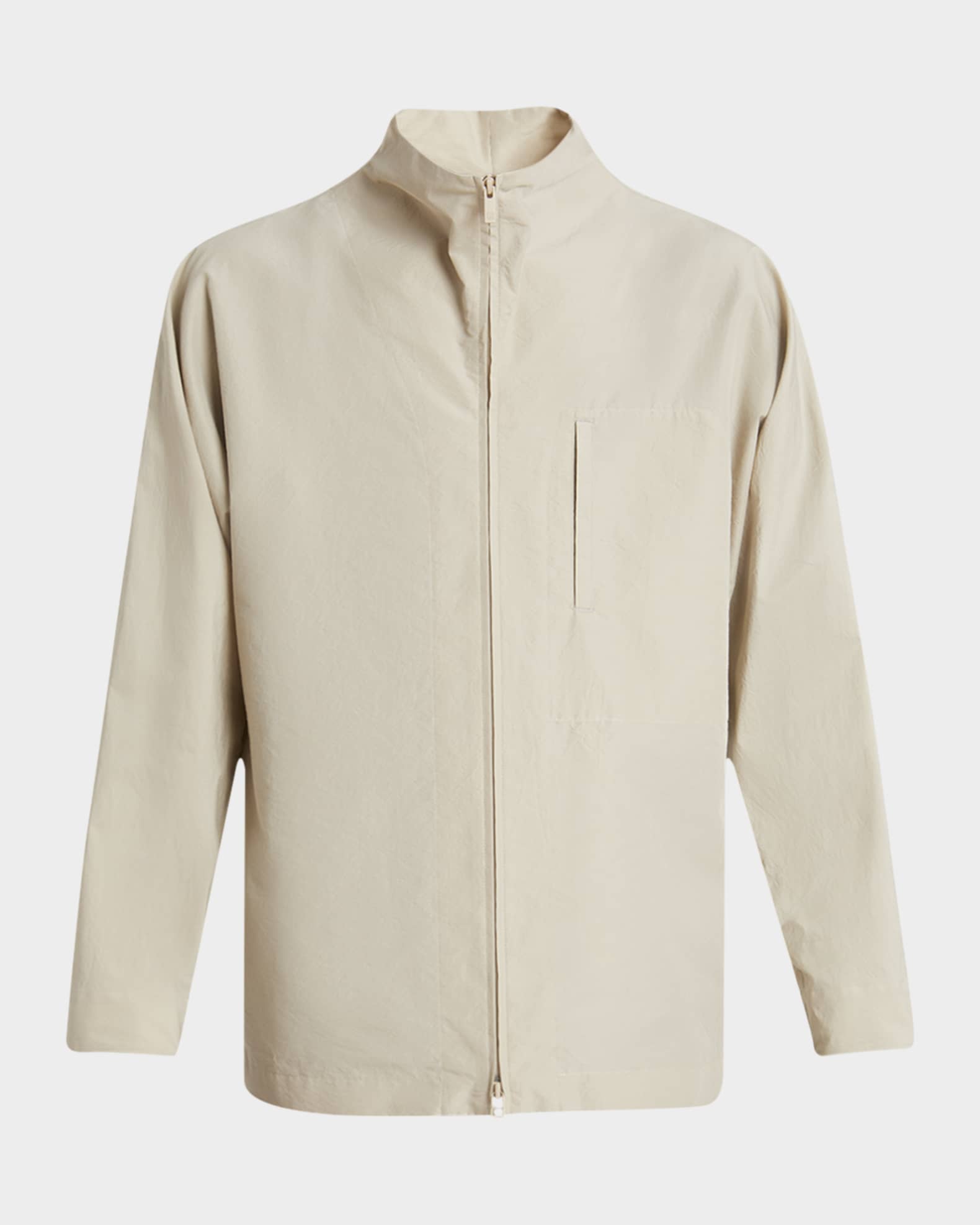 最新の激安 Issey Plisse Homme Miyake Overshirt Zip Mock-Neck Men's トップス