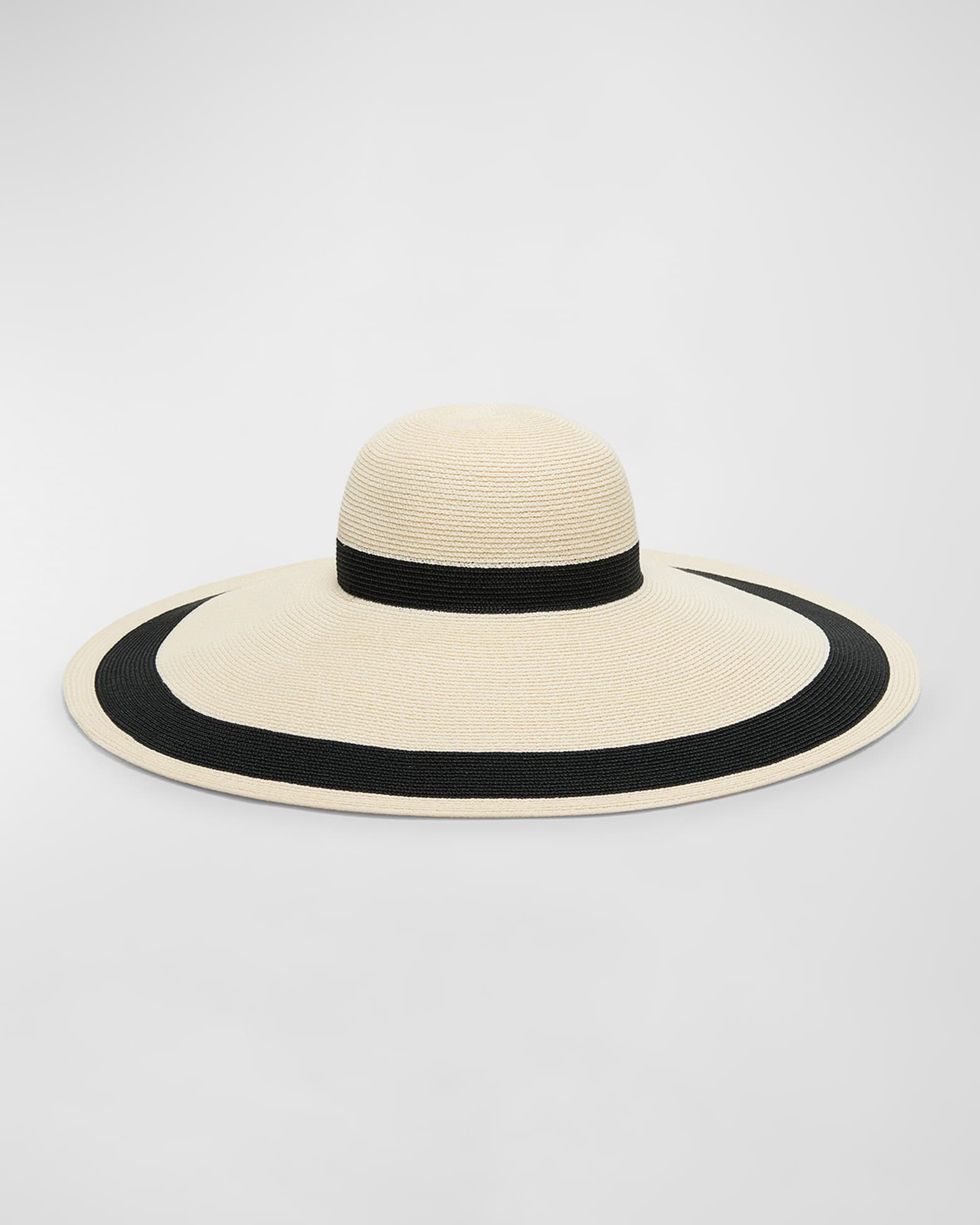 Eugenia Kim Sunny Striped Straw Large Brim Hat