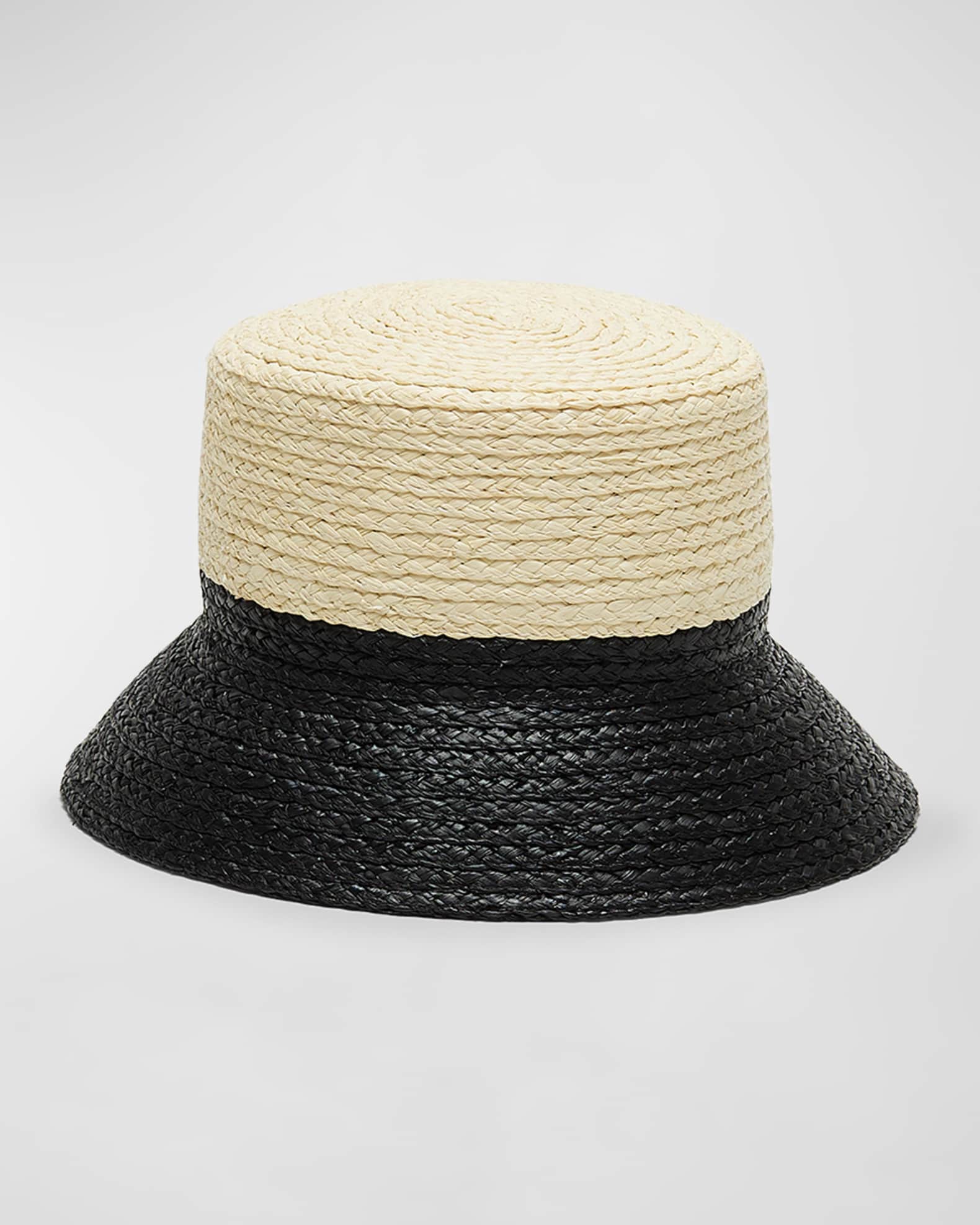 Eugenia Kim Jonah Two-Tone Raffia Bucket Hat