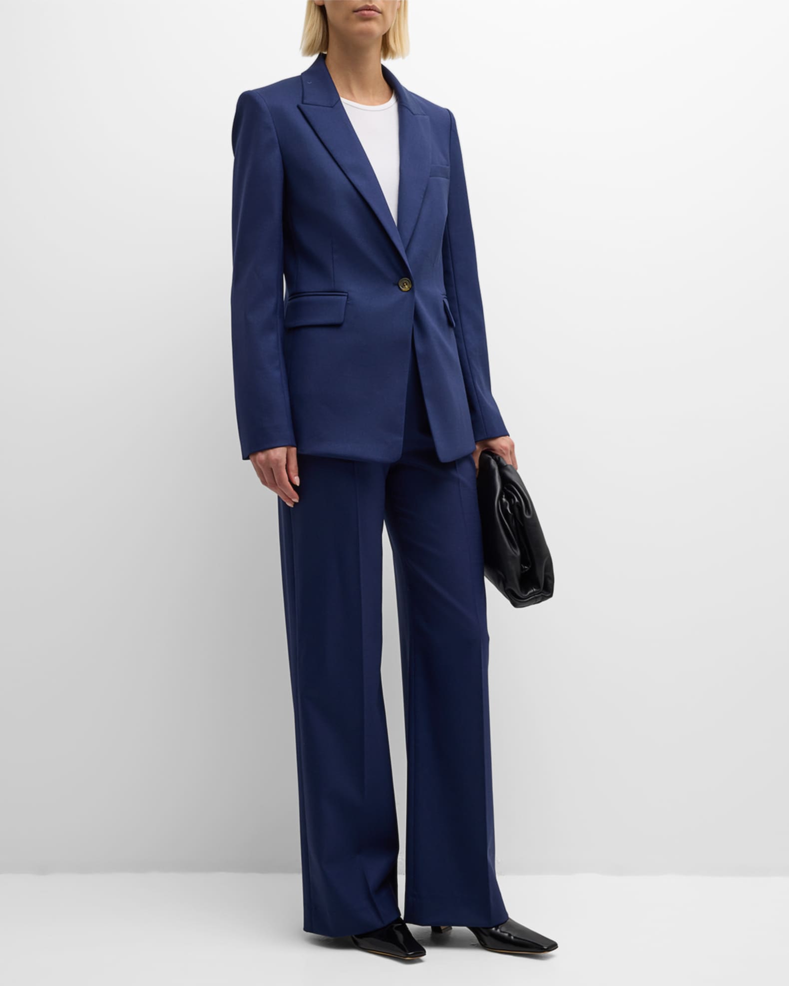 Single-Button Seasonless Wool Blazer 1