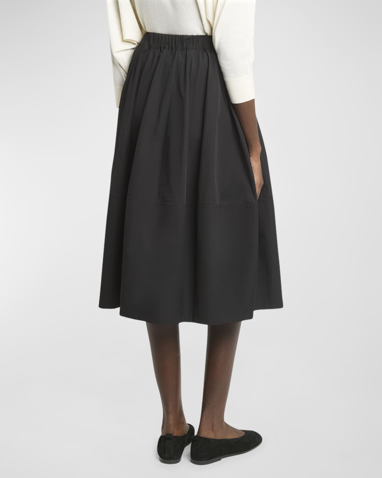 knee length dresses for ladies White Bubble Skirt Midi Dress