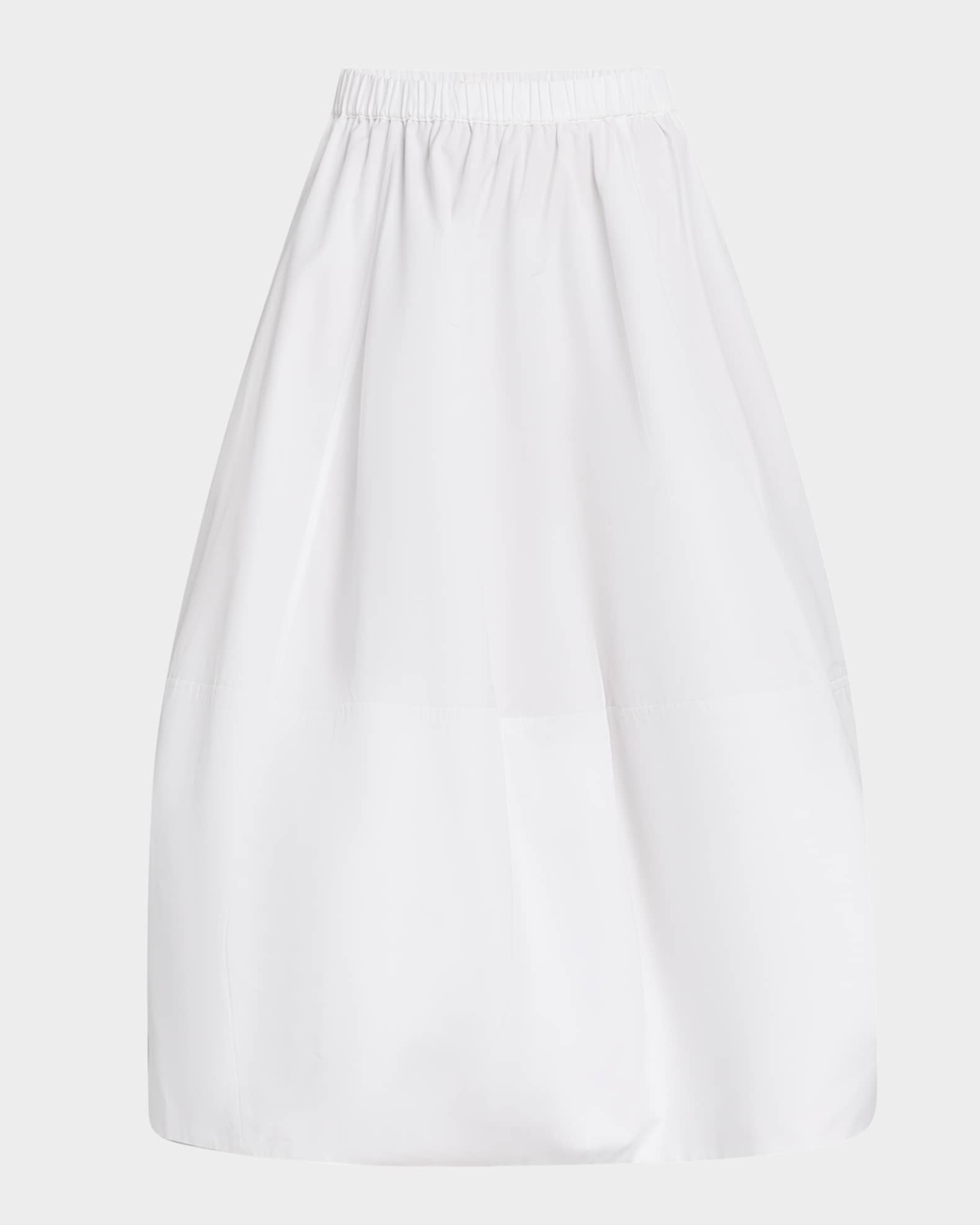 Cotton Midi Bubble Skirt 0